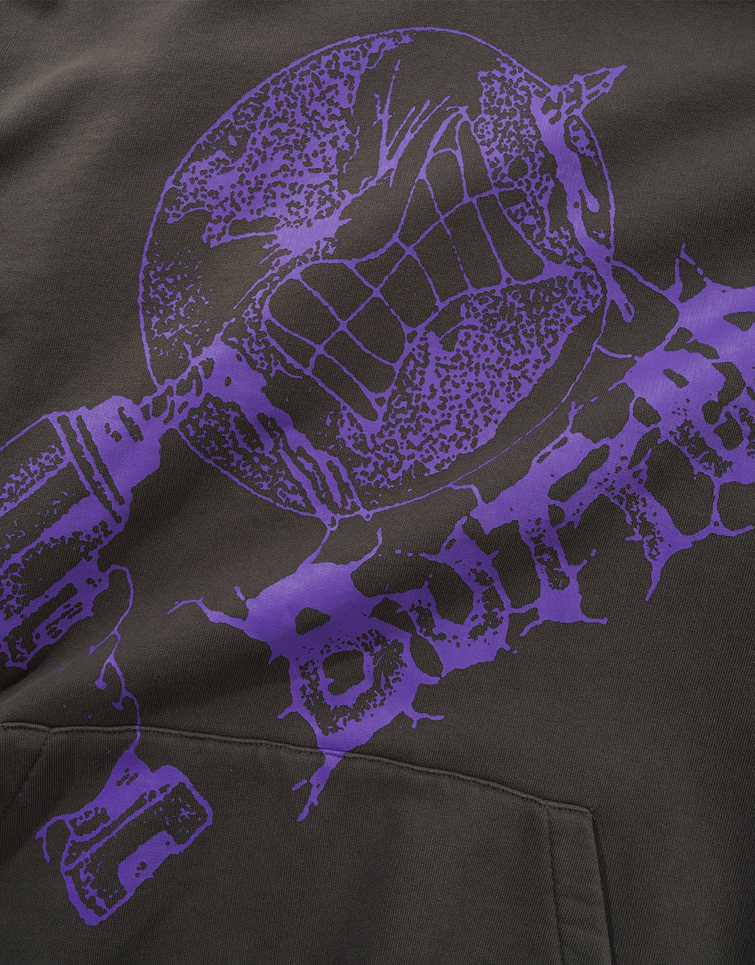 Drill Pullover Hoodie - Washed Dark Grey - Image 2