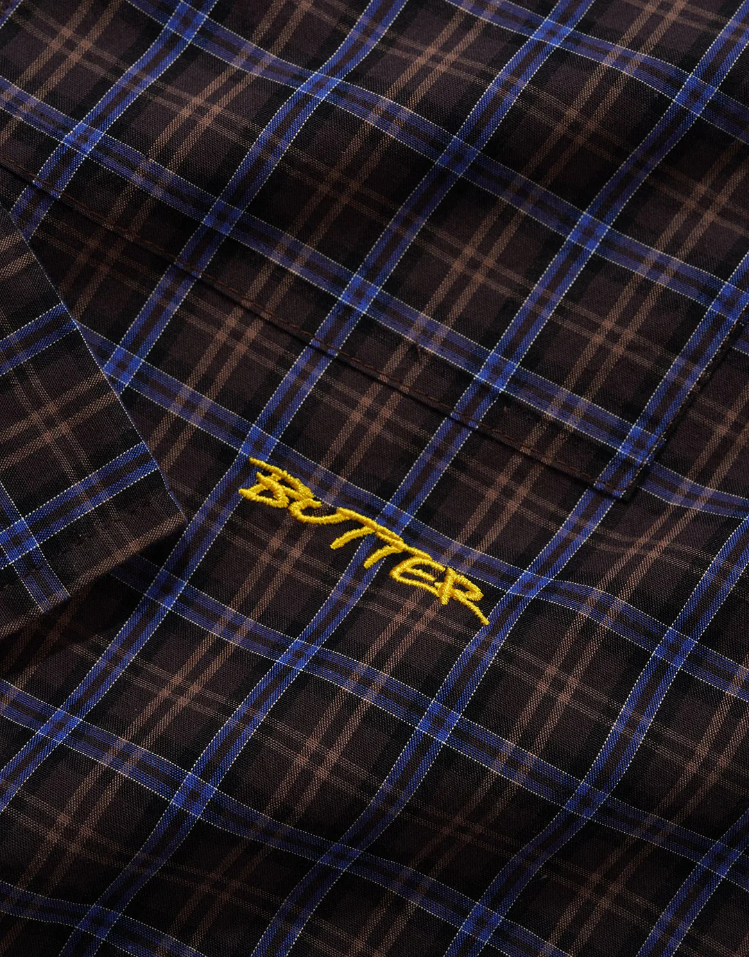 Plaid Shirt - Brown / Cobalt - Image 2