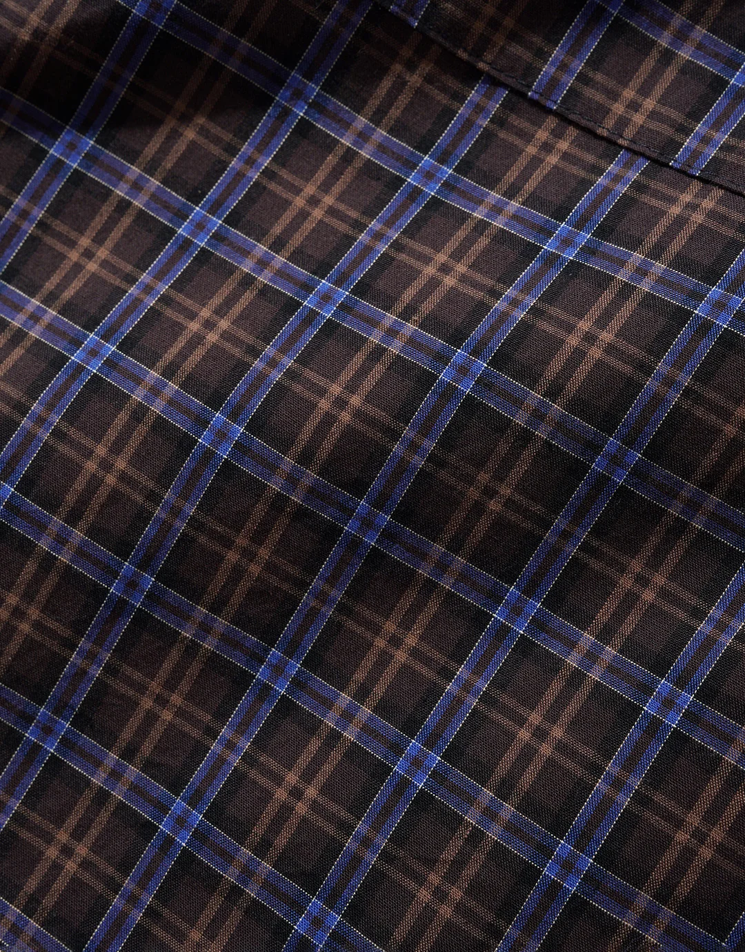 Plaid Shirt - Brown / Cobalt - Image 3