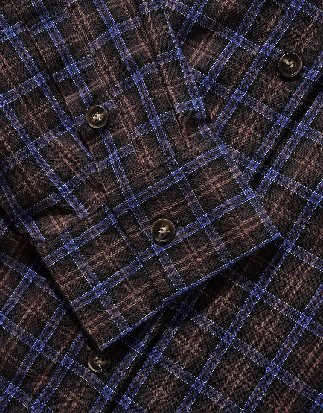 Plaid Shirt - Brown / Cobalt - Image 4