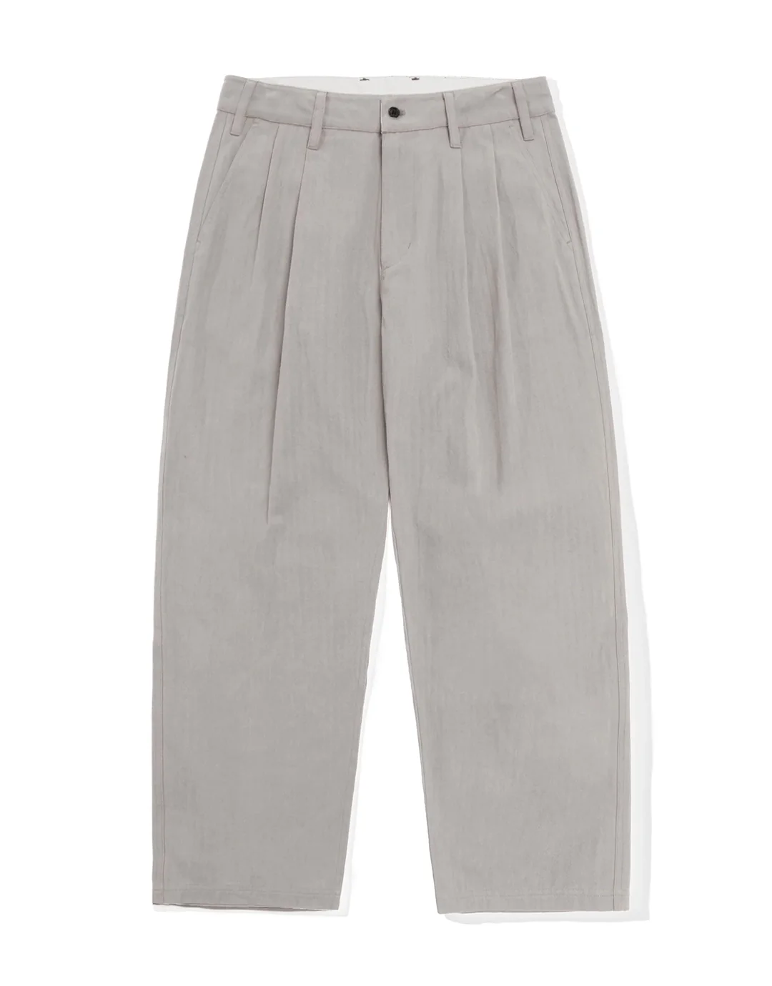 Pleated Trousers - Washed Light Grey
