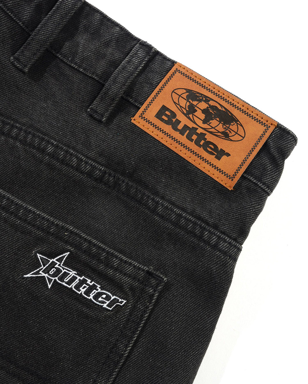 Racer Denim Jeans - Faded Black - Image 3