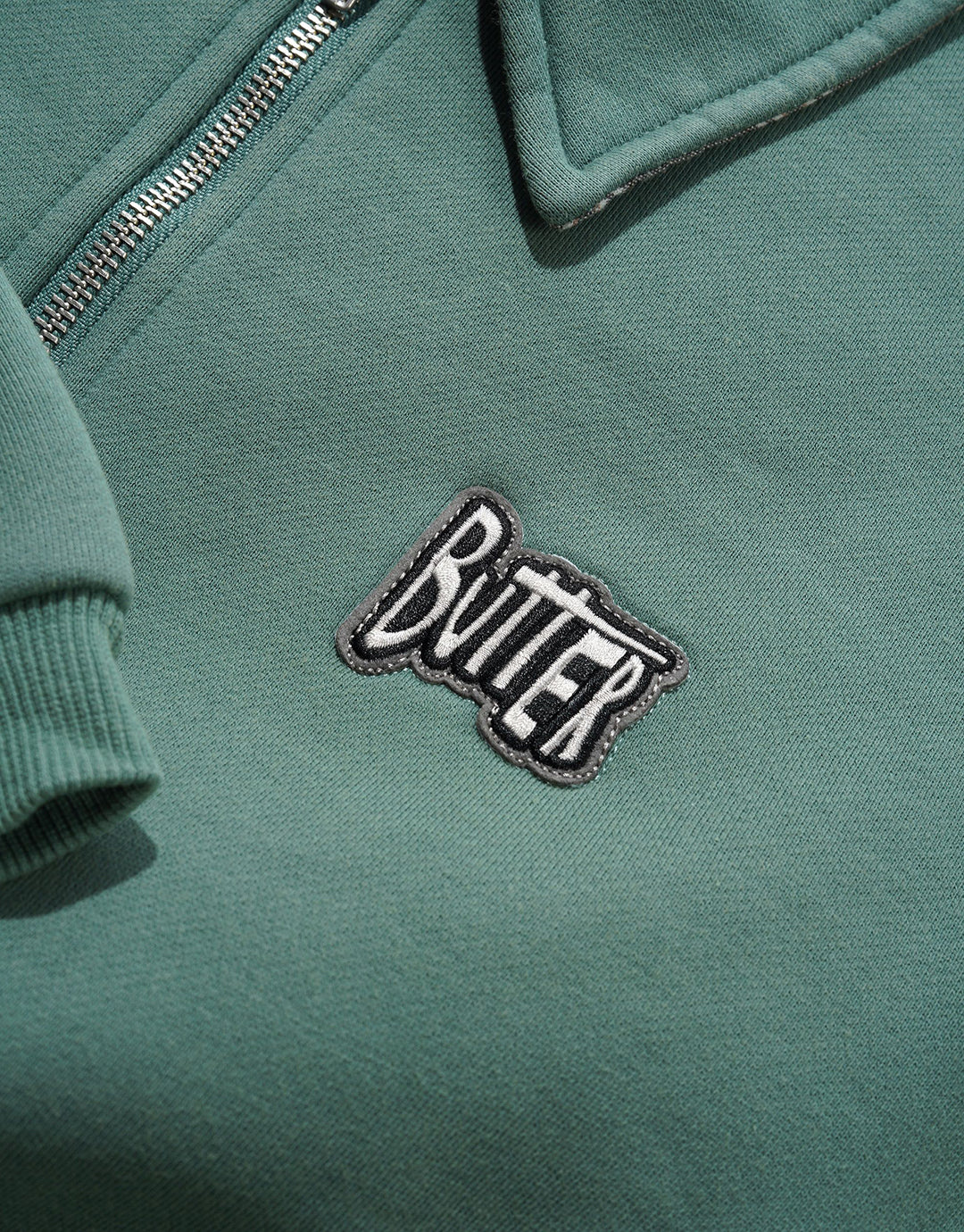 Sketch Quarter Zip Sweater - Sage - Image 2