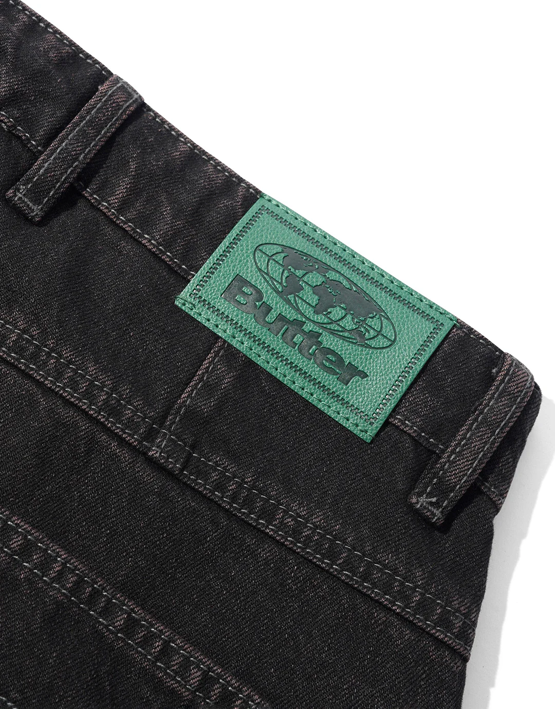 Wide Cut Denim Jeans - Tinted Black - Image 4