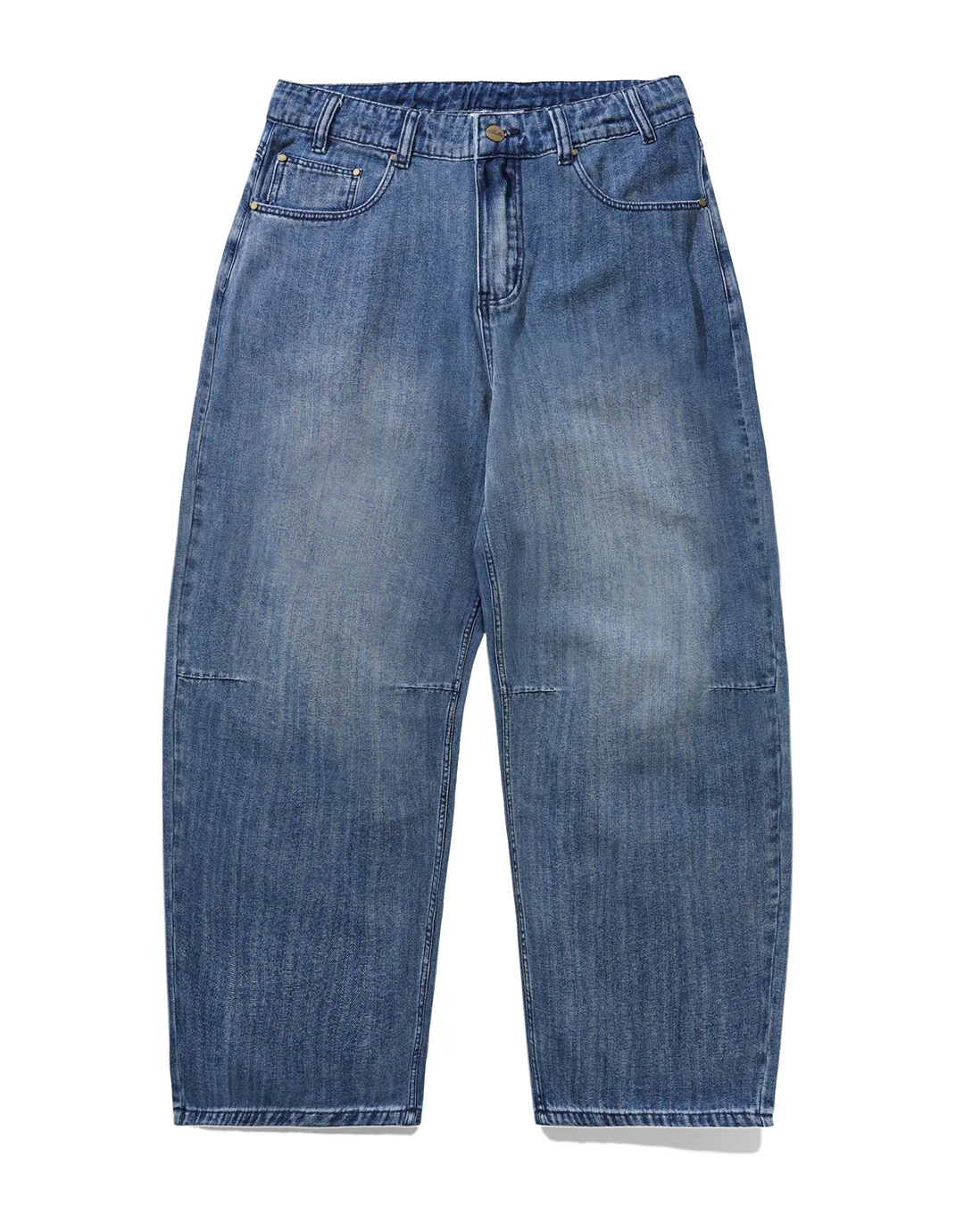 Wide Cut Denim Jeans - Vertical Stripe - Image 3