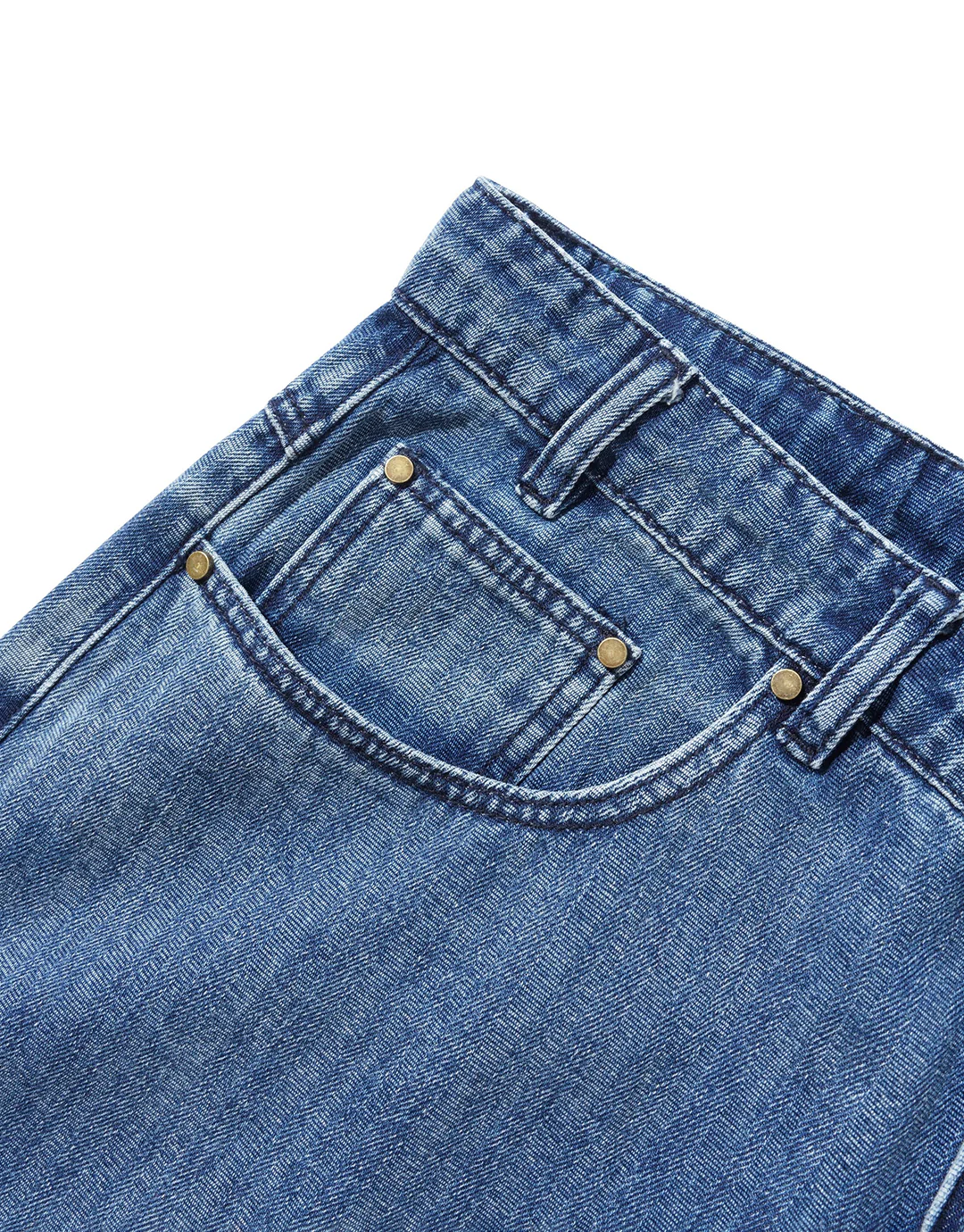 Wide Cut Denim Jeans - Vertical Stripe - Image 9