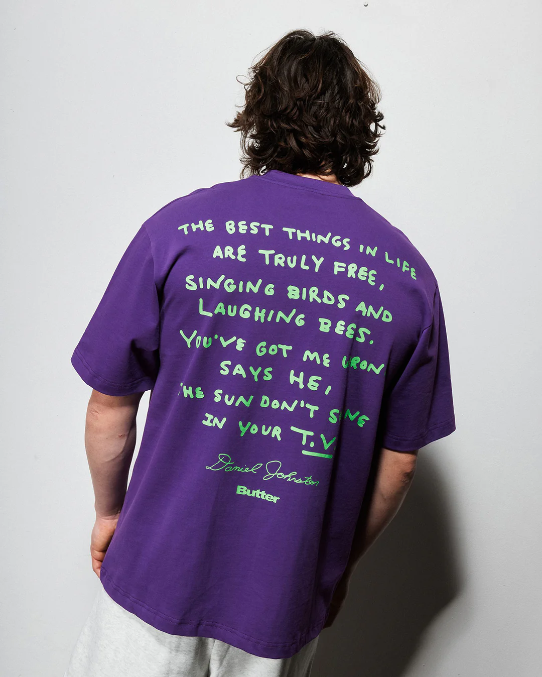 Don't Be Scared Tee - Grape - Image 3