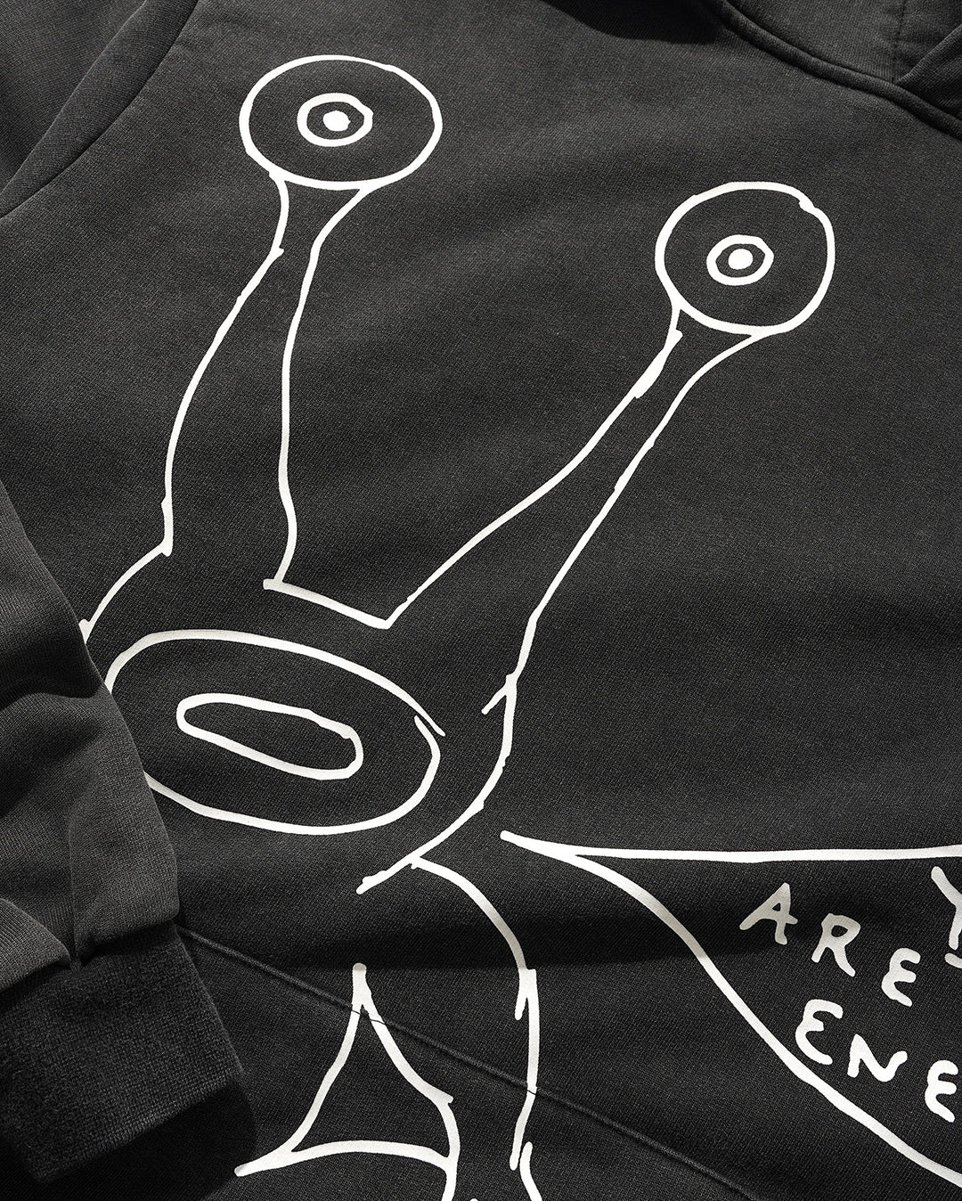 Enemy Pullover Hood - Distressed Washed Black - Image 3
