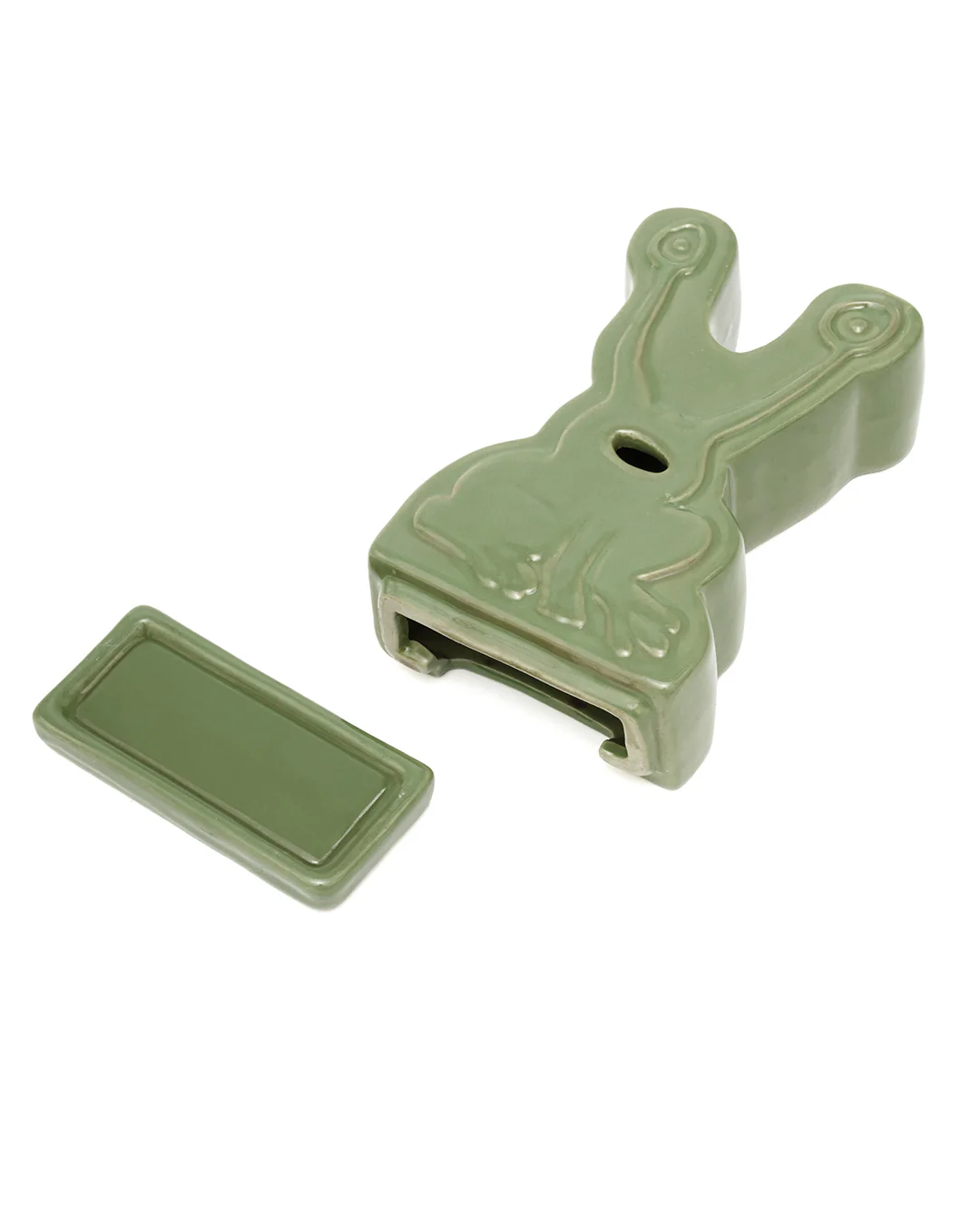 Frog Ceramic Incense Holder - Light Green - Image 3