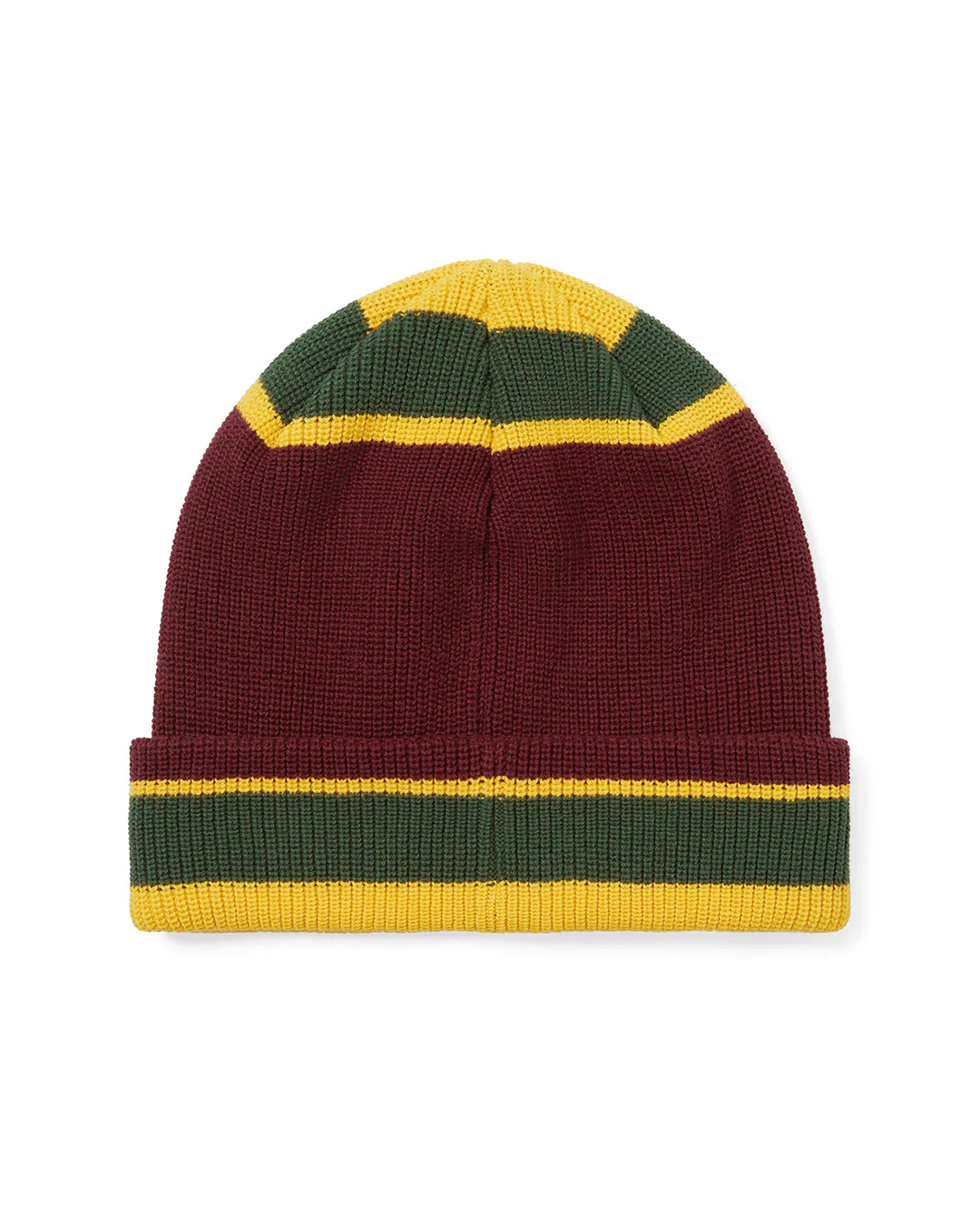 C-Logo Multi Striped Beanie - Burgundy - Image 2