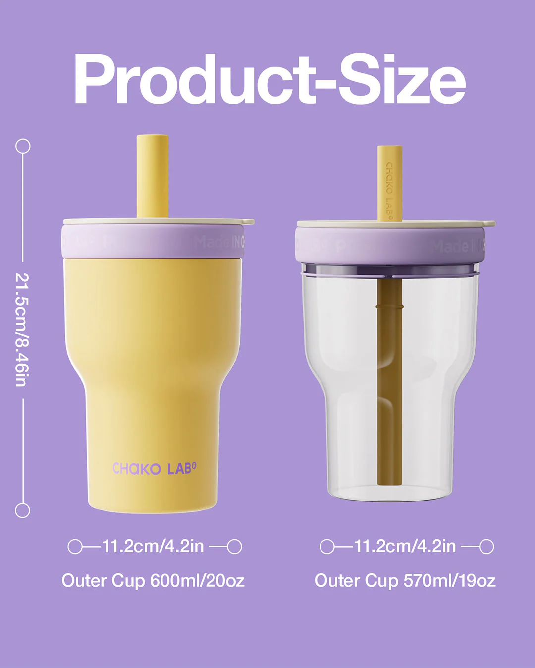 Dual-Layer Tumbler 570ml - Pink/Purple - Image 3