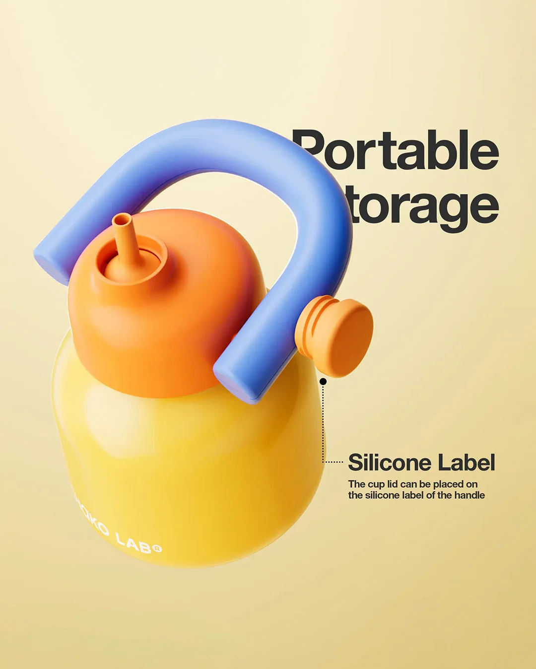 LinLin Kettle 1000ml - Yellow - Image 4