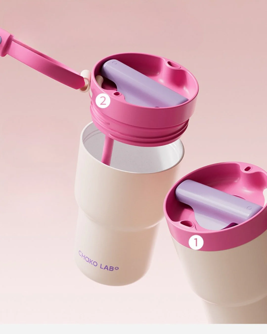 Chako Lab Twist Tumbler - Blue Pink - Image 4