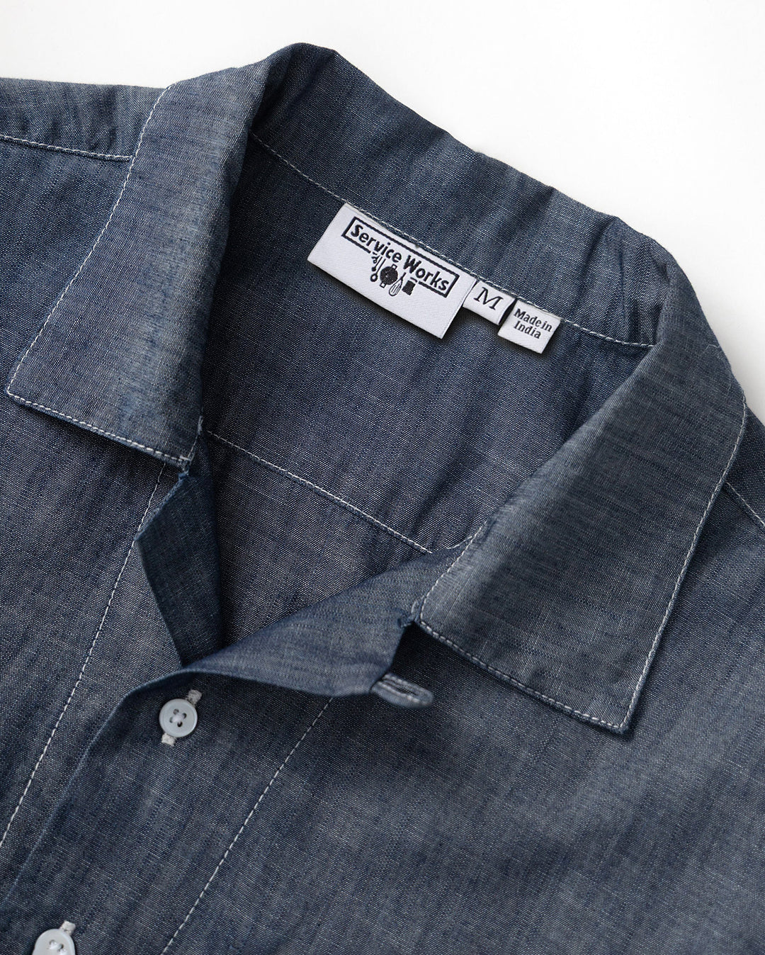 Chambray Resort Shirt - Dark Blue - Image 2