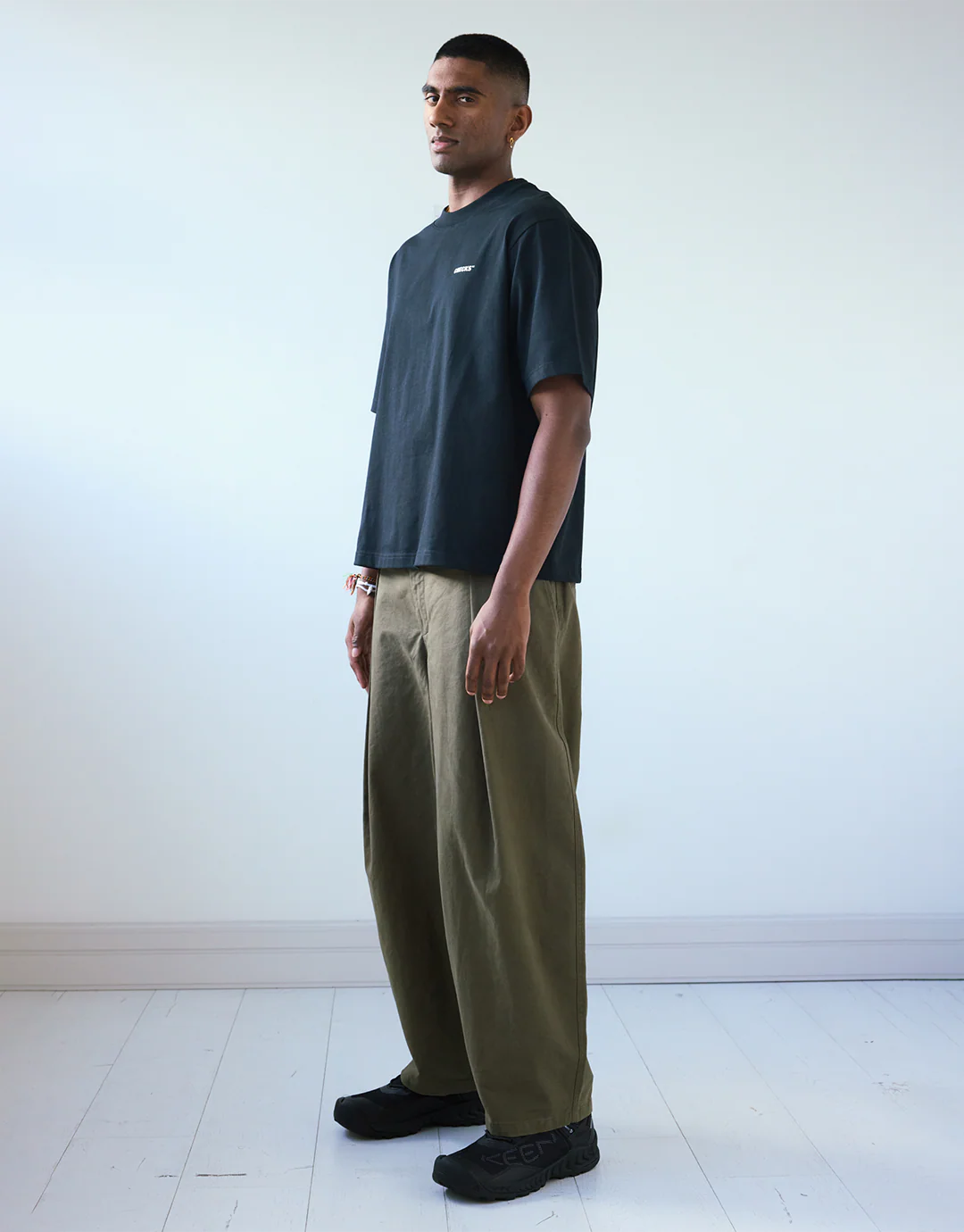 Hakama Pleated Pants - Olive - Image 5