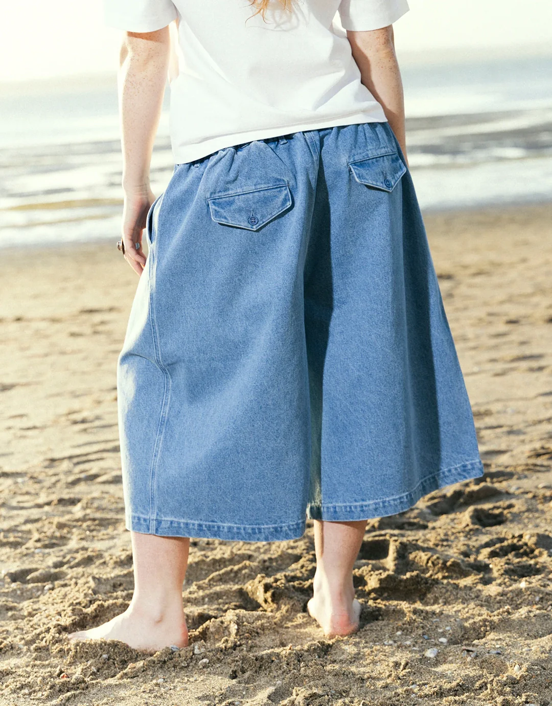 Hakama Shorts - Washed Denim - Image 2