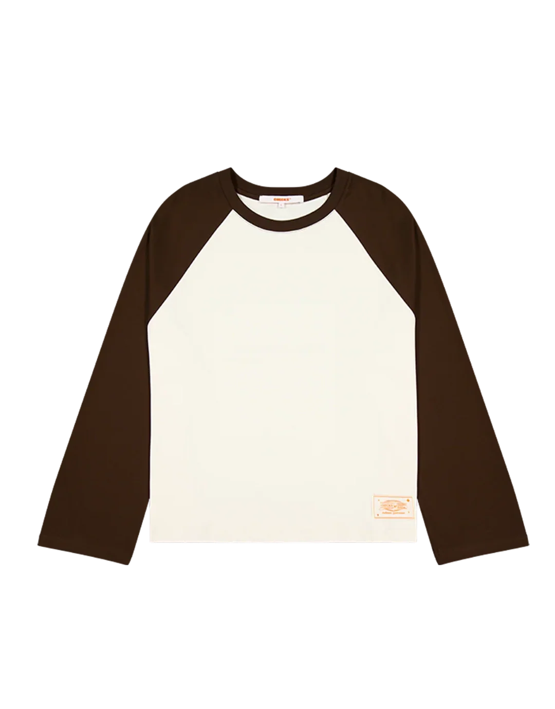Crew Raglan Jersey- Cream/Brown - Cream/Brown - Image 3