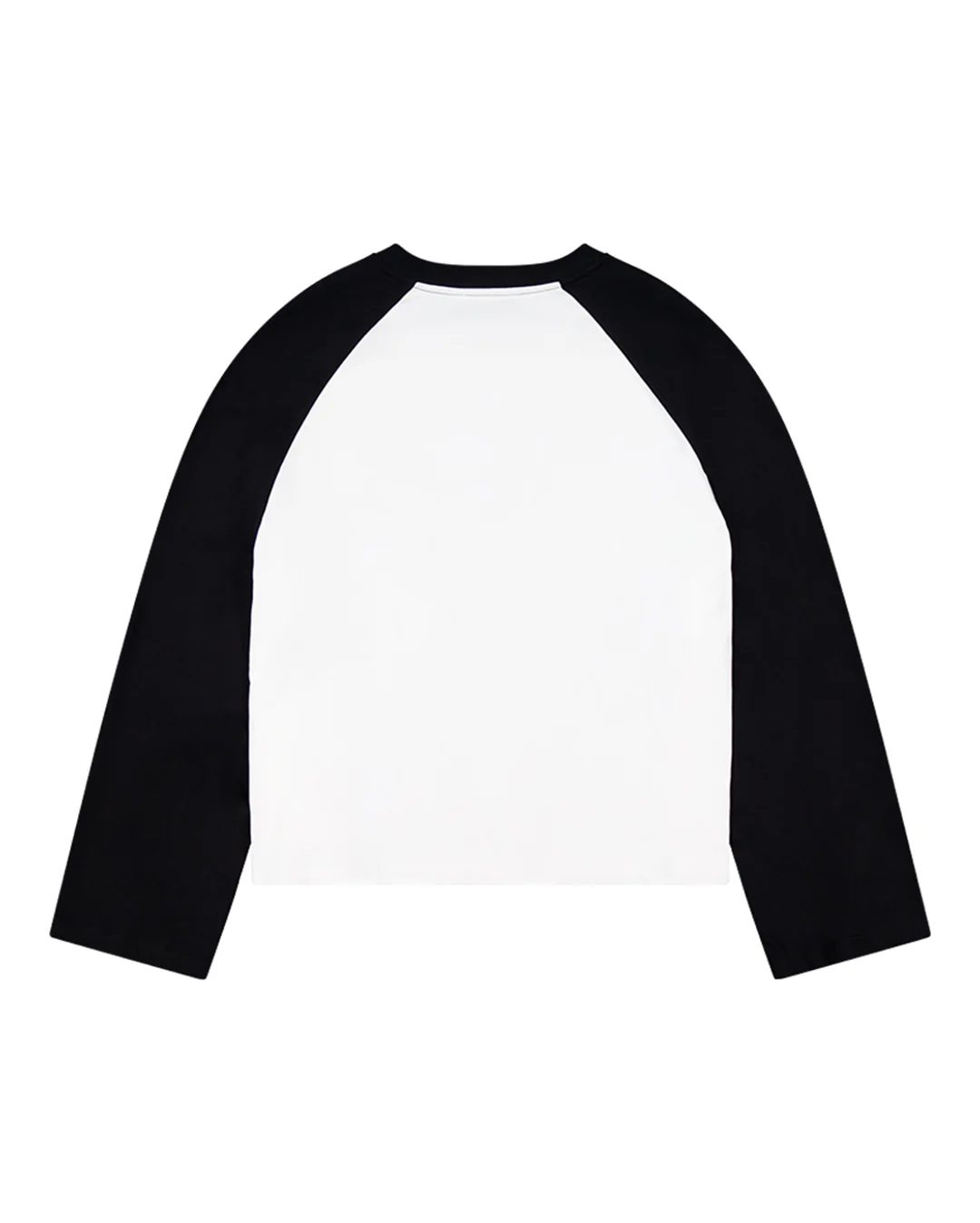 Raglan Crew T-Shirt - Black/White - Image 2