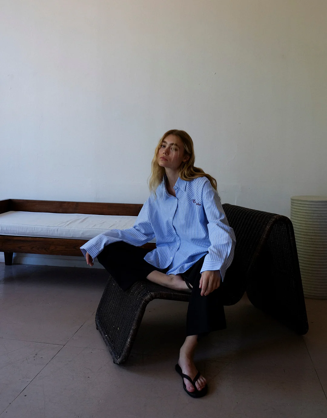 Cortez Shirt - Sky/Maroon Stripe - Image 3