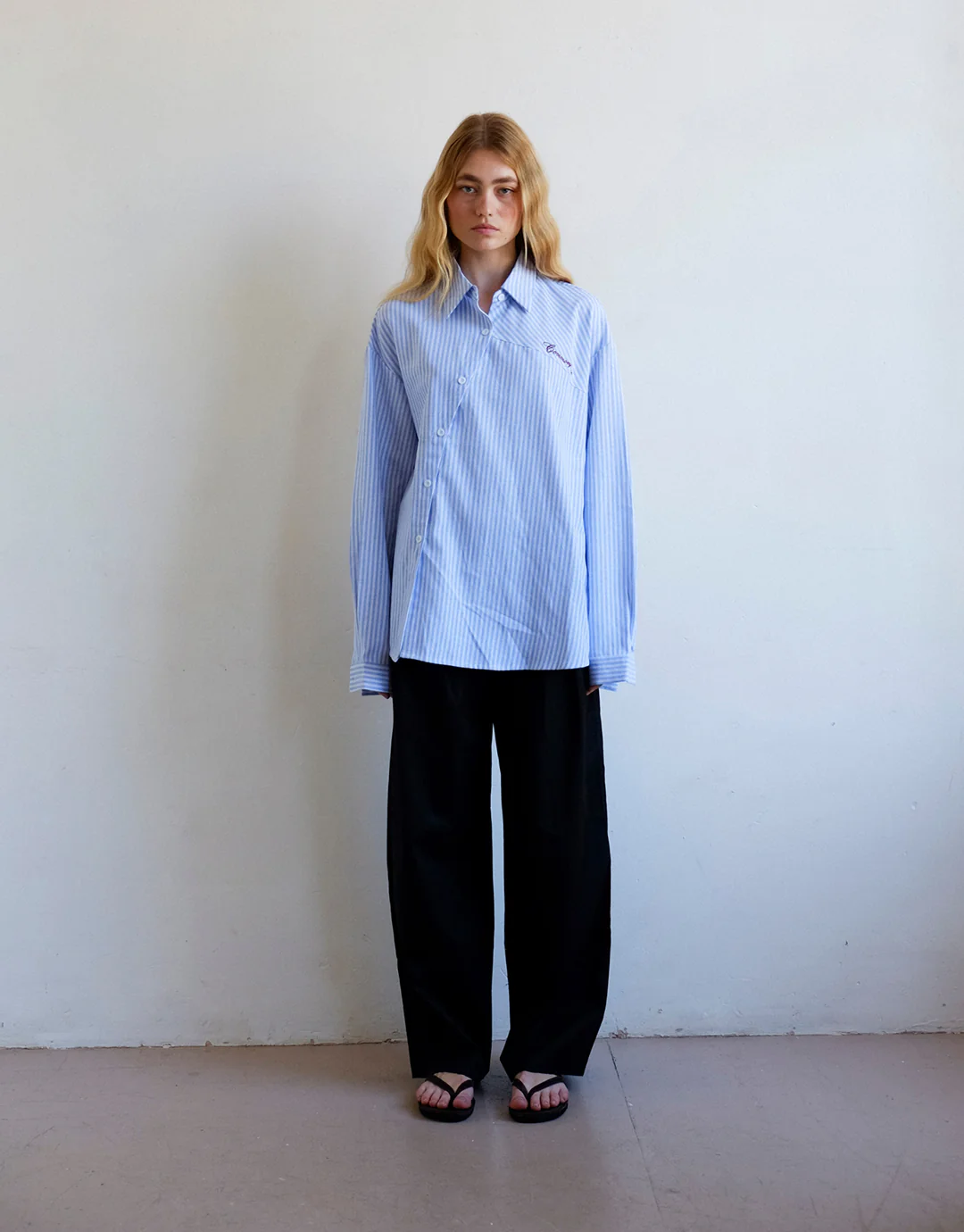 Cortez Shirt - Sky/Maroon Stripe - Image 8