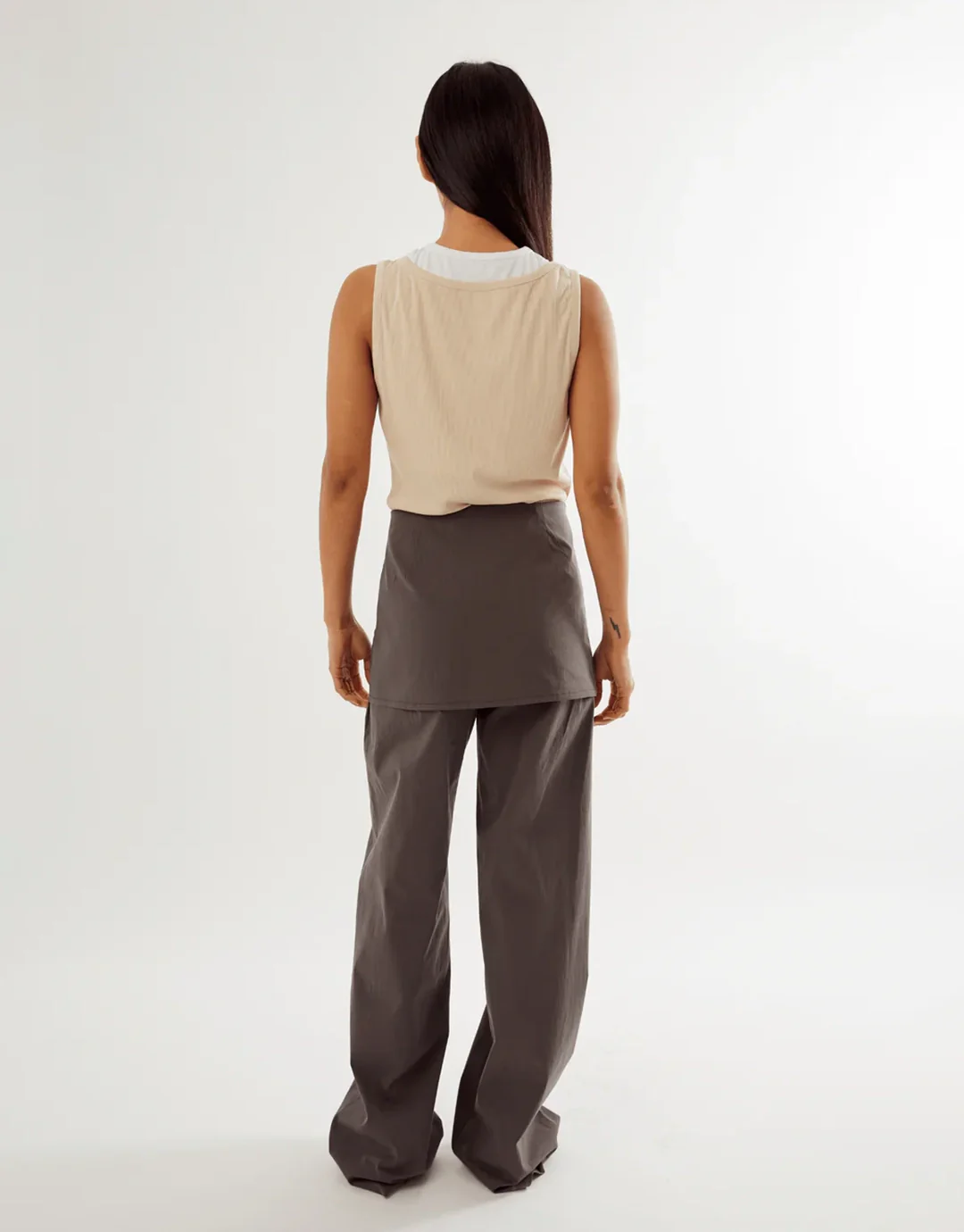 Fifi Layered Trouser - Taupe - Image 5