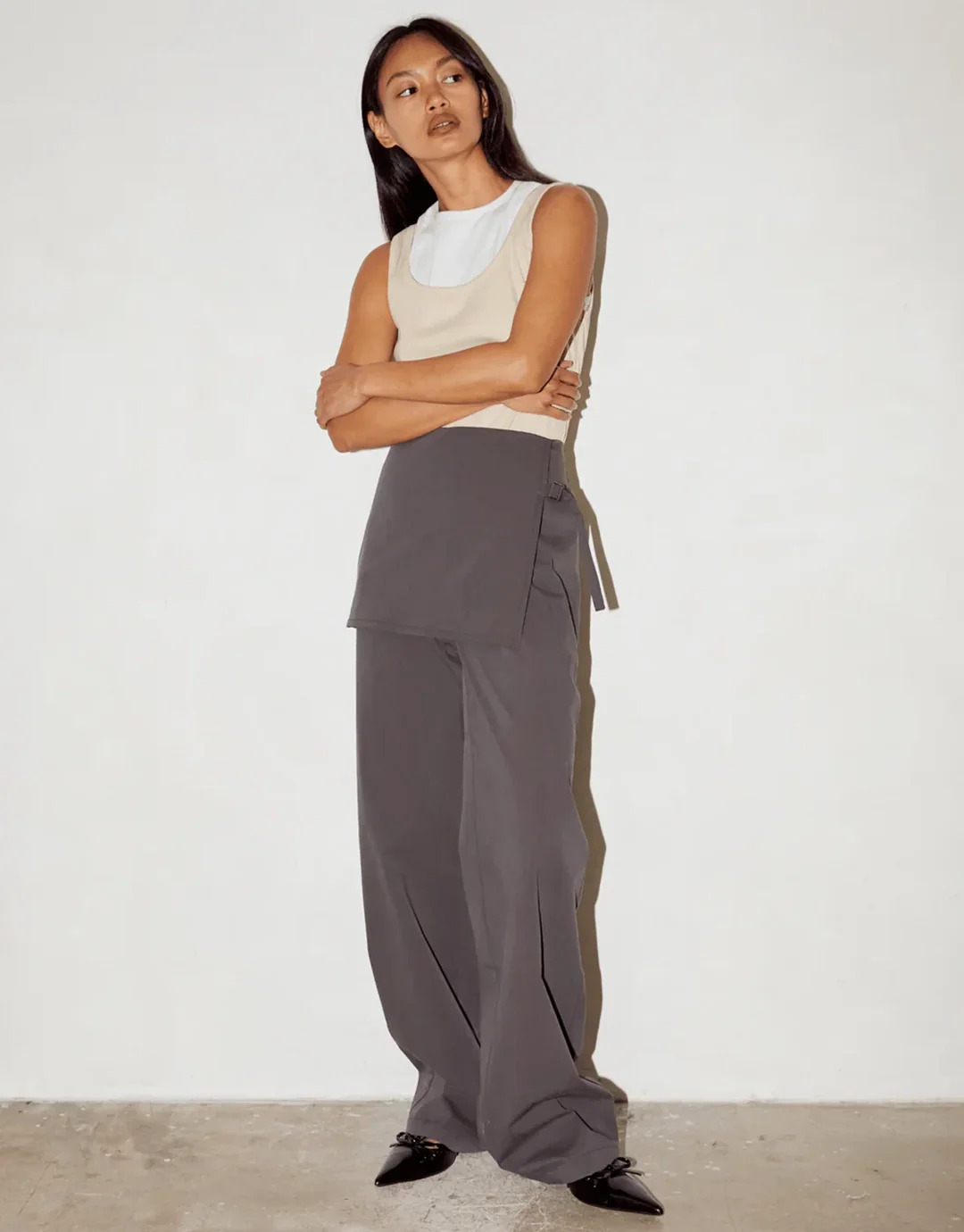 Fifi Layered Trouser - Taupe - Image 7