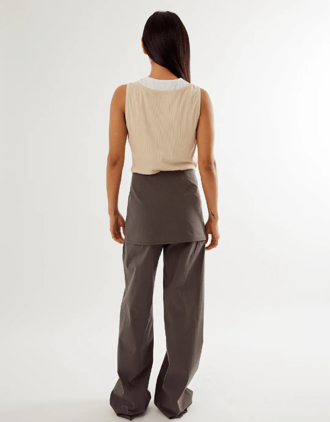 Millie Double Layer Tank - Sand/White - Image 6