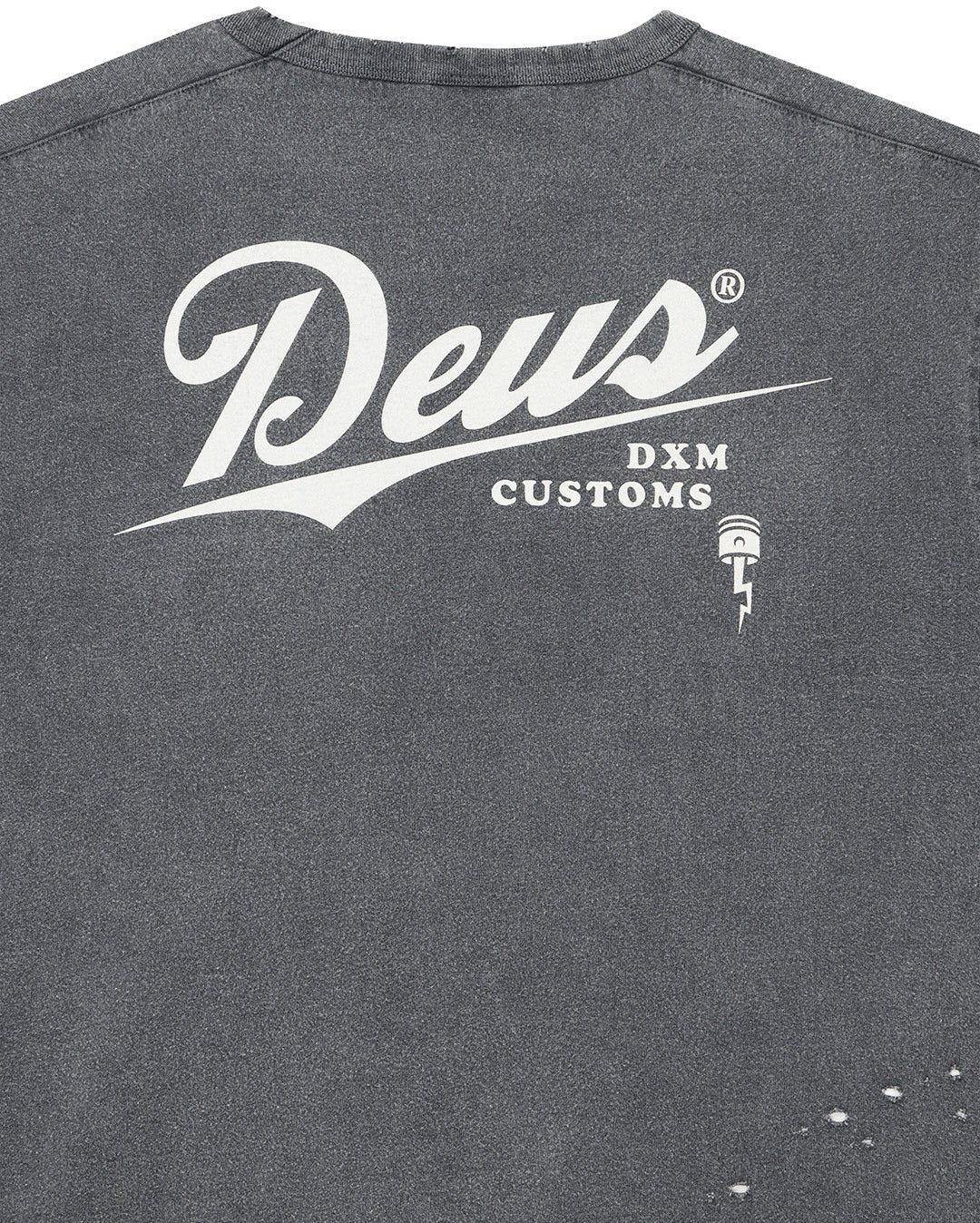 Damaged Dyed Tee - Charcoal - Image 4
