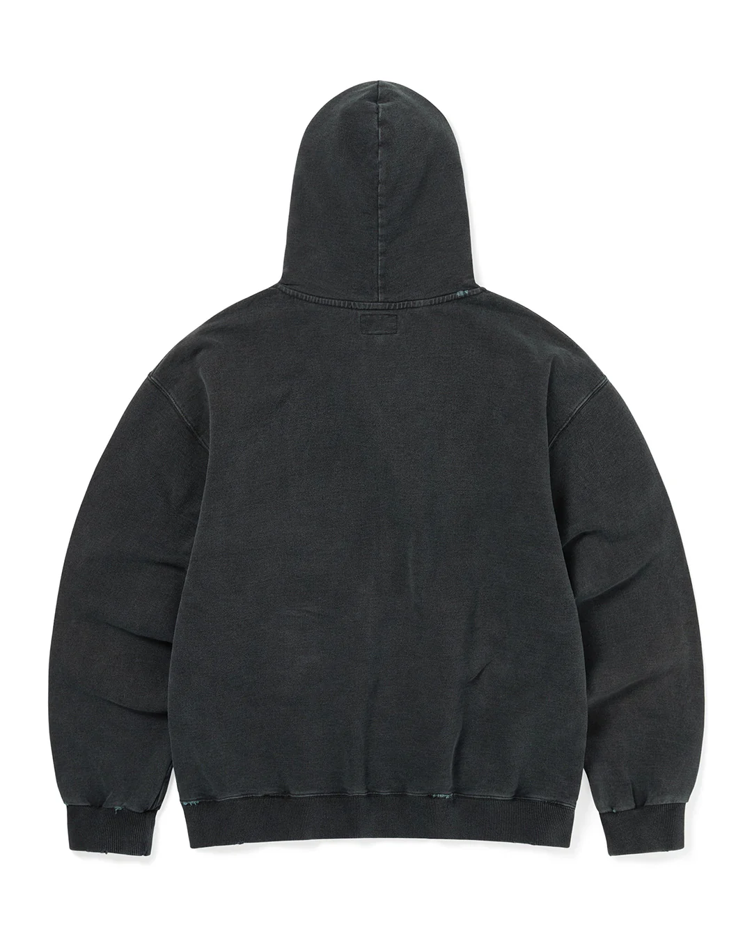 Damaged Zip Up Hoodie - Faded Black - Image 2