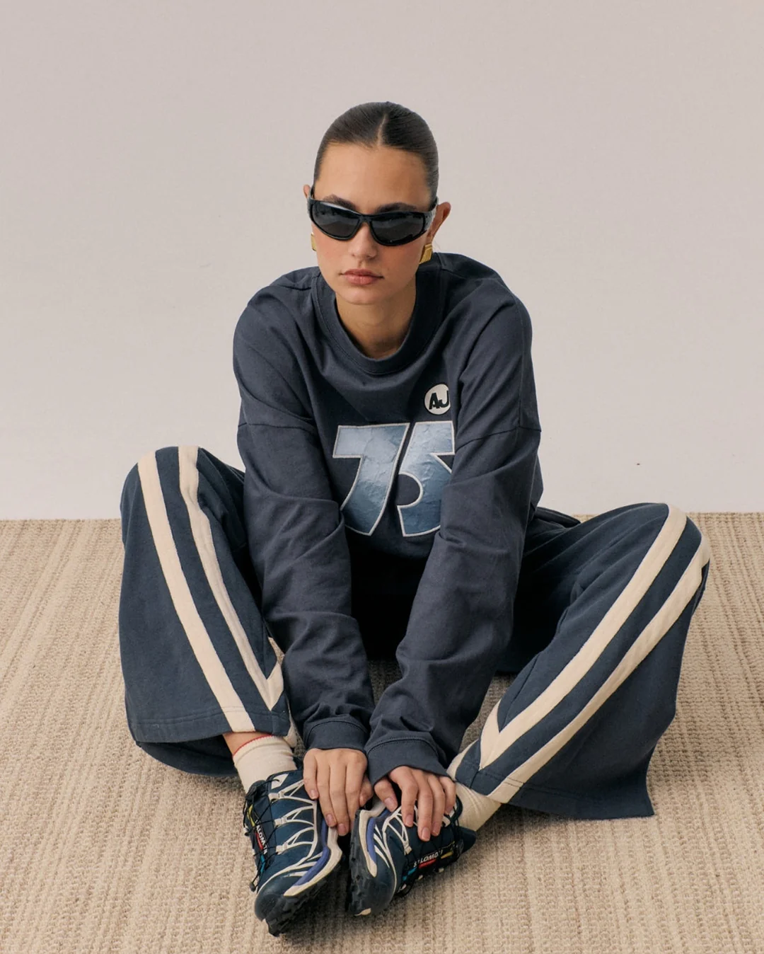 Daytona Long Sleeve Top - Washed Black - Image 2