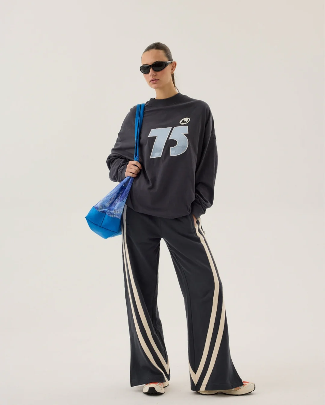 Daytona Long Sleeve Top - Washed Black - Image 3