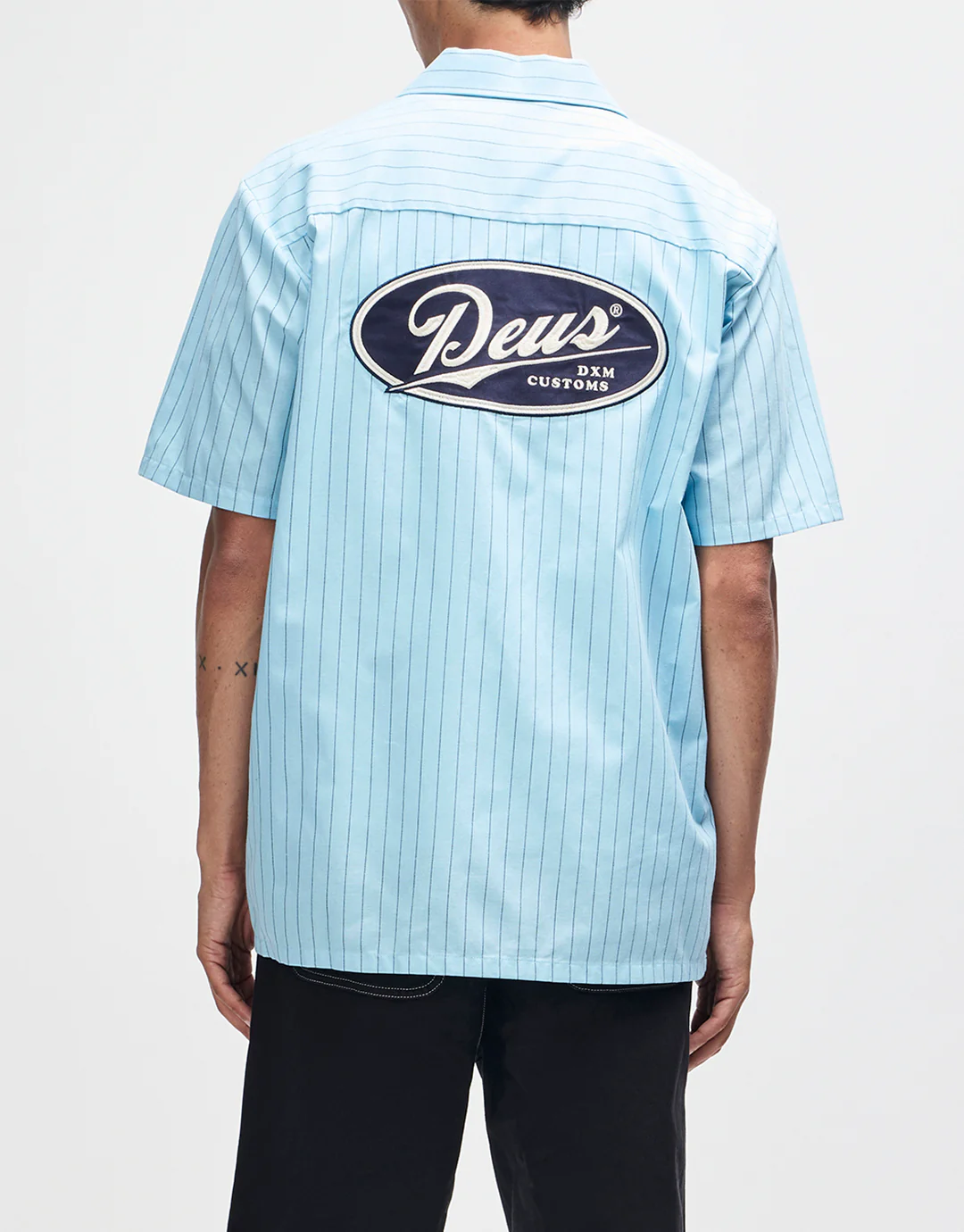 Forecourt Stripe Shirt - Sky Blue - Image 2