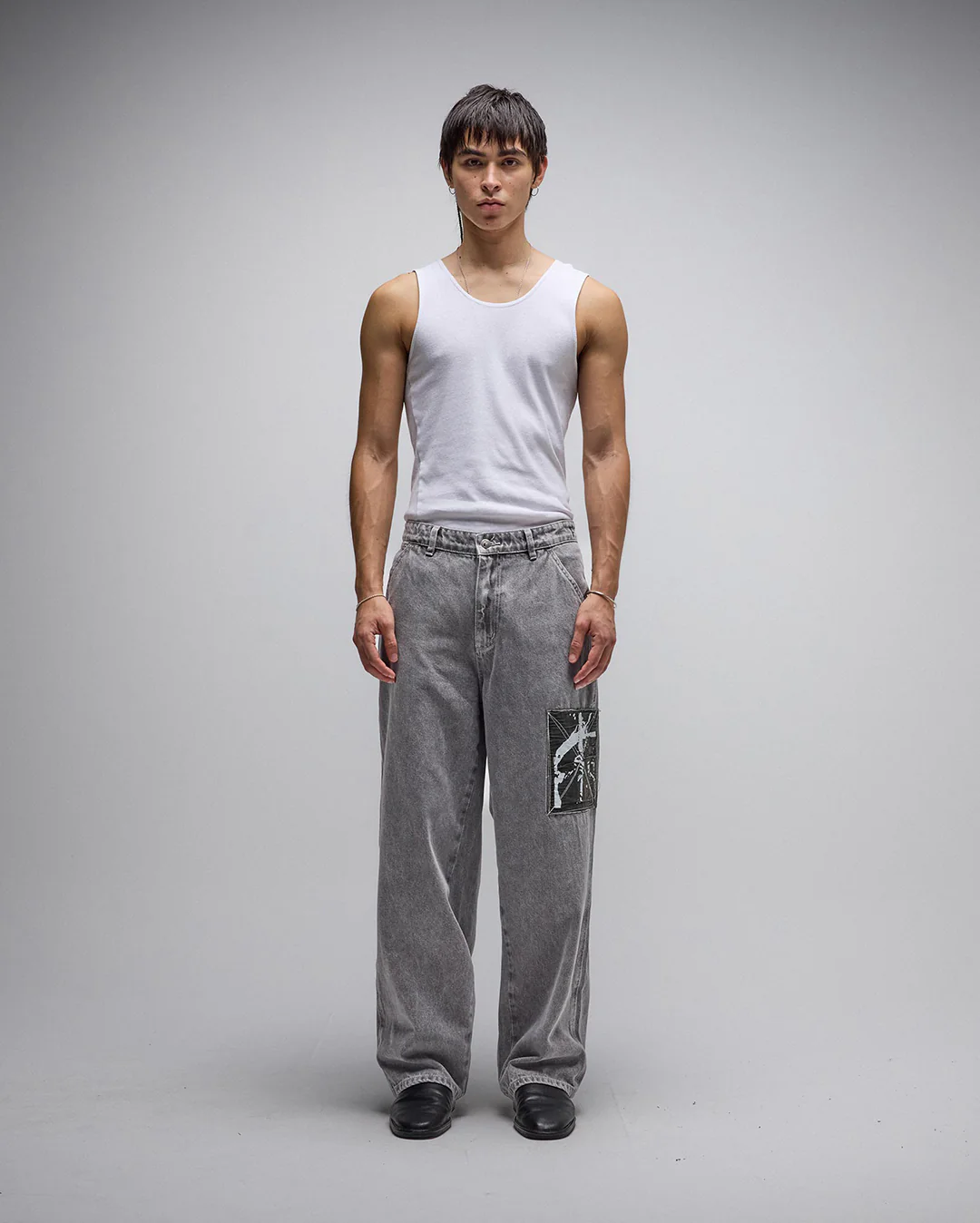 Distend Denim Pant - Washed Grey - Image 3