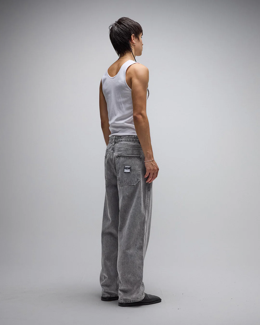 Distend Denim Pant - Washed Grey - Image 5
