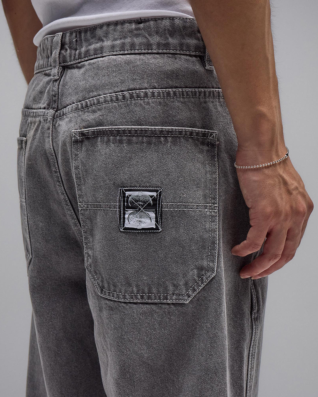 Distend Denim Pant - Washed Grey - Image 7