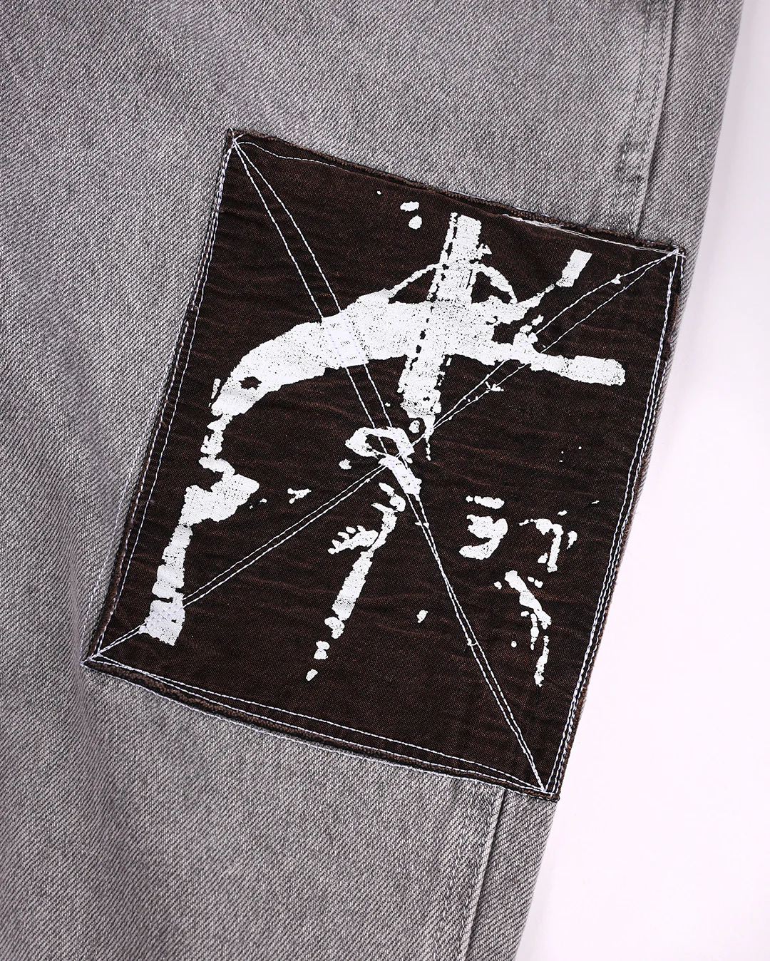 Distend Denim Pant - Washed Grey - Image 9