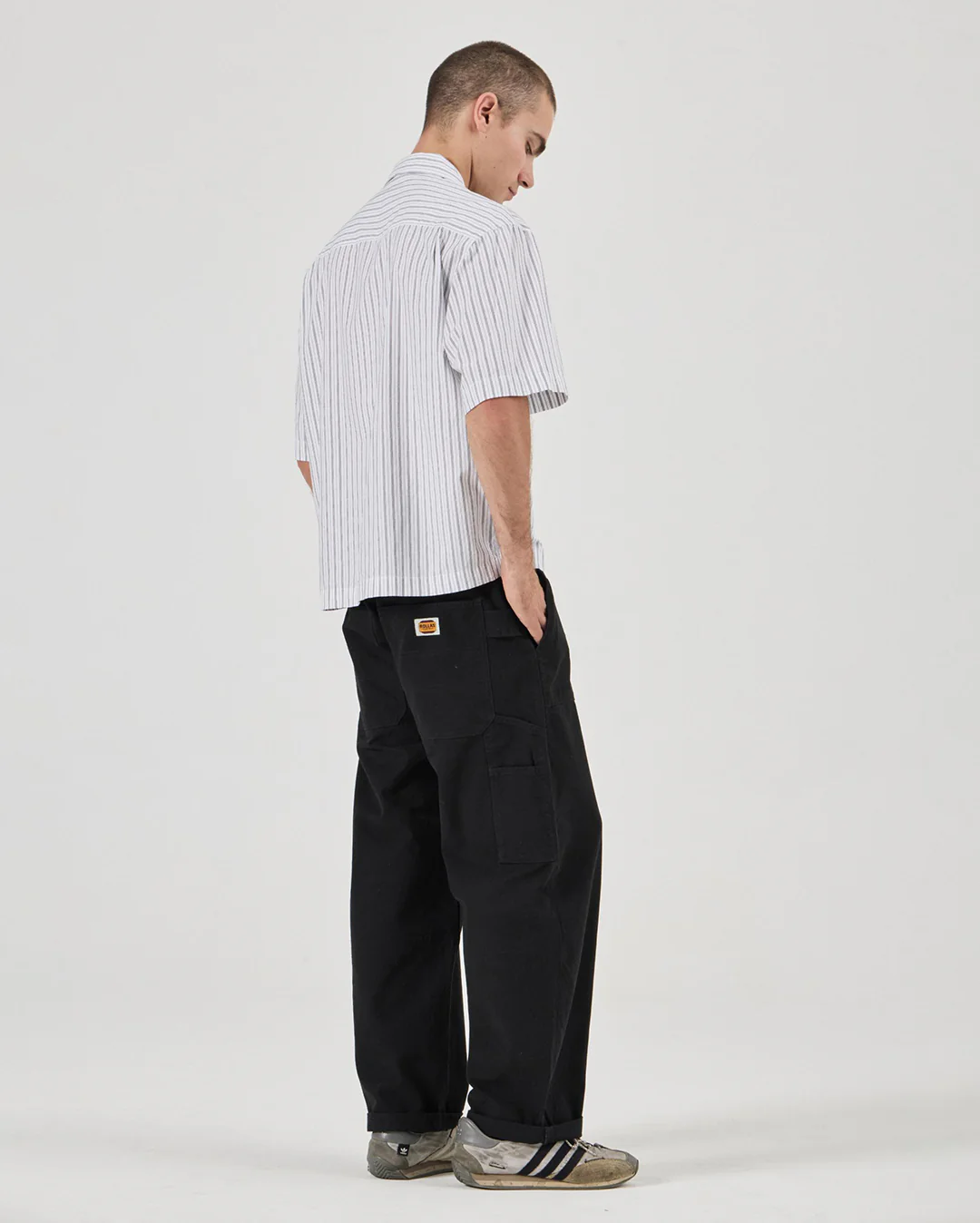 Ezy Barrel Work Canvas Roll Pants - Black - Image 3