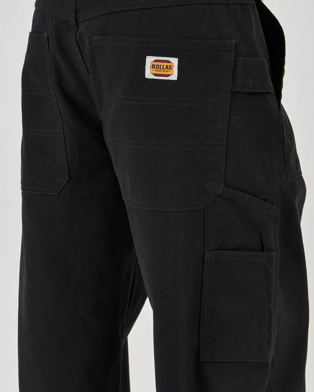 Ezy Barrel Work Canvas Roll Pants - Black - Image 4