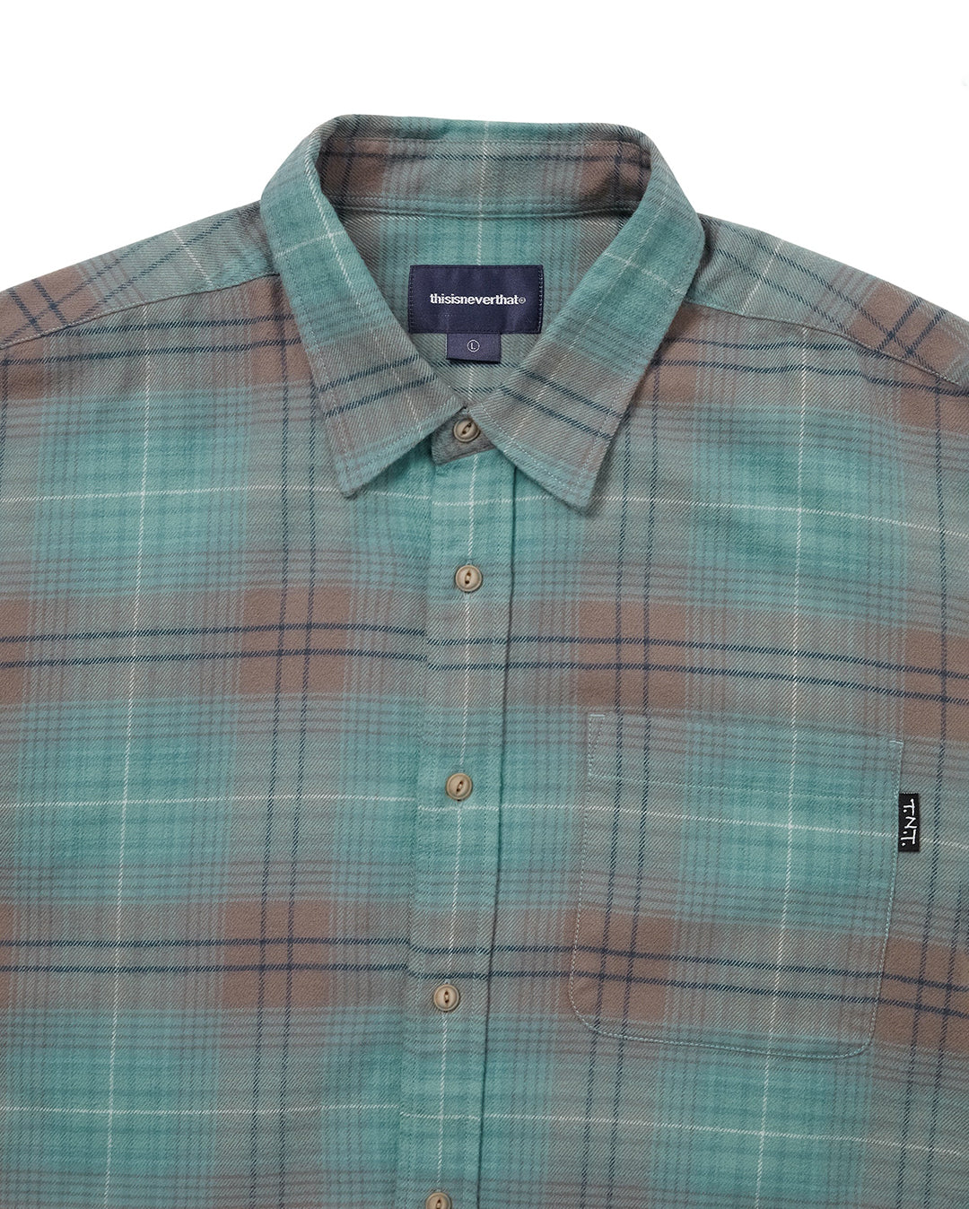 Flannel Check Shirt - Teal - Image 3