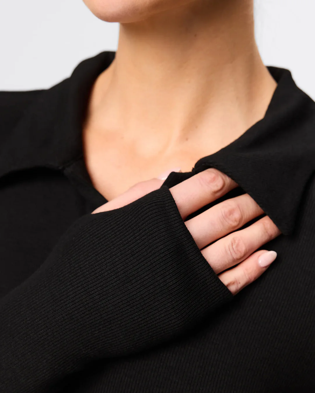 Florence Polo Top - Black - Image 6