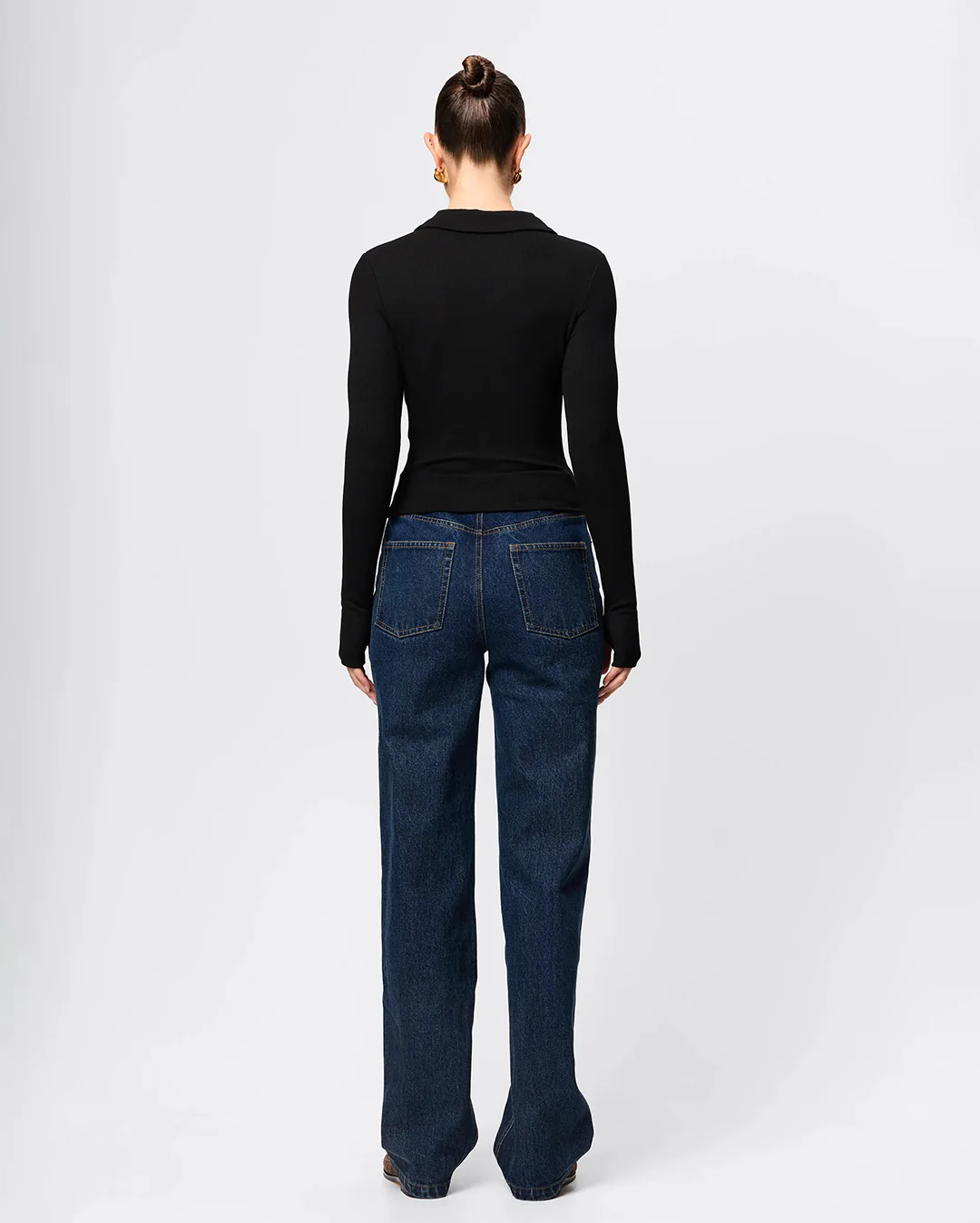 Florence Polo Top - Black - Image 7