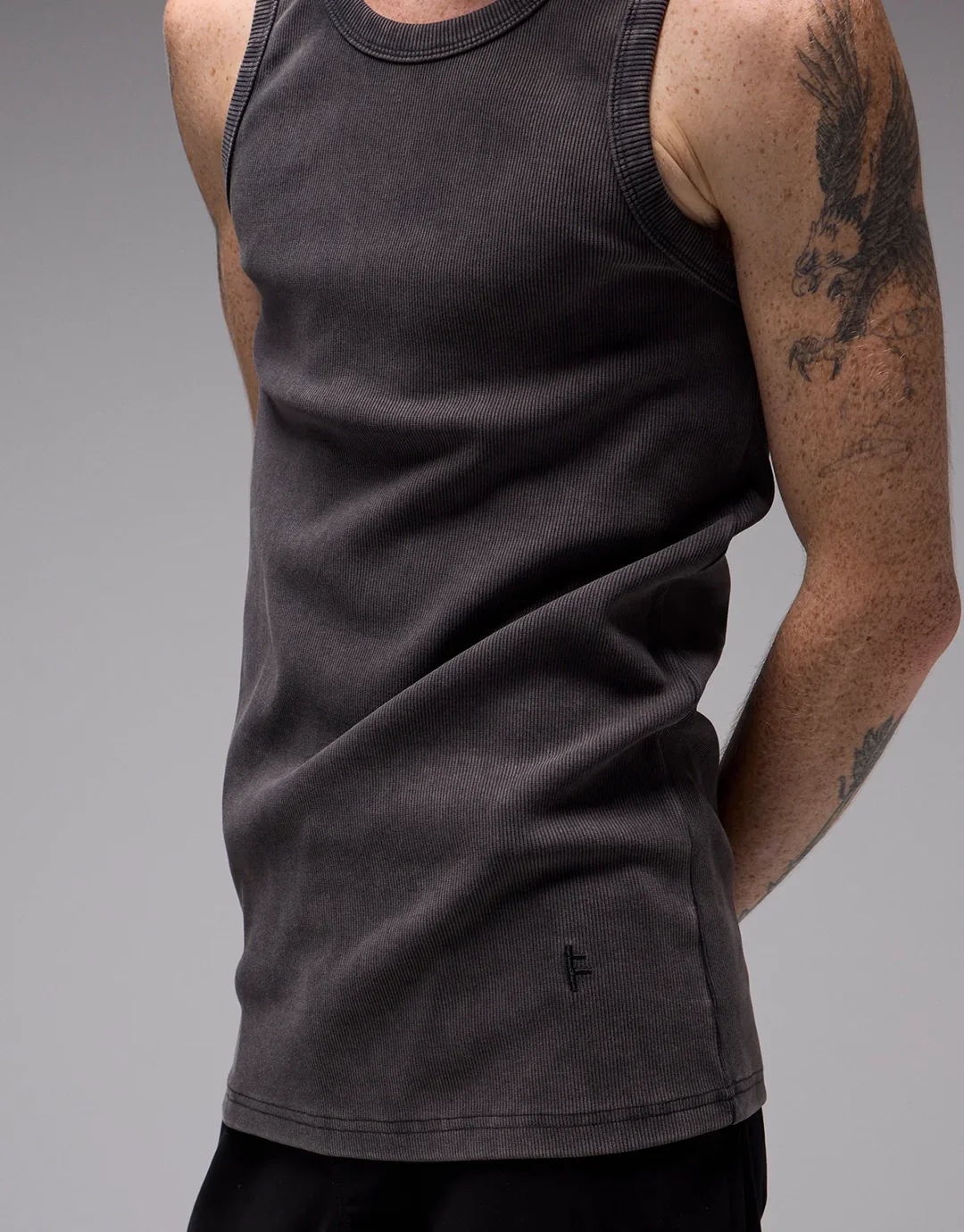Acid Rib Singlet - Washed Black - Image 3