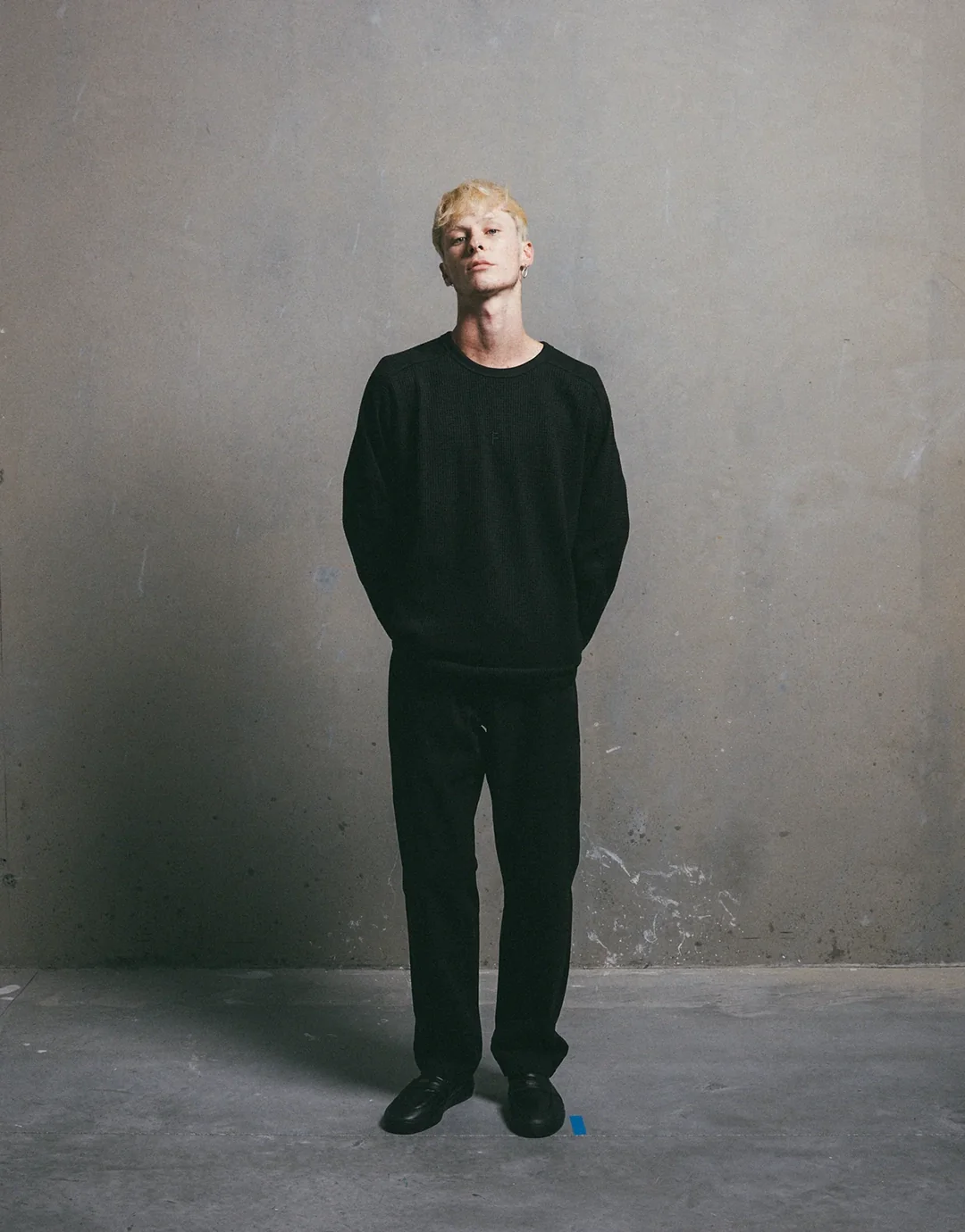 Franchise Waffle Long Sleeve T-Shirt - Black - Image 4