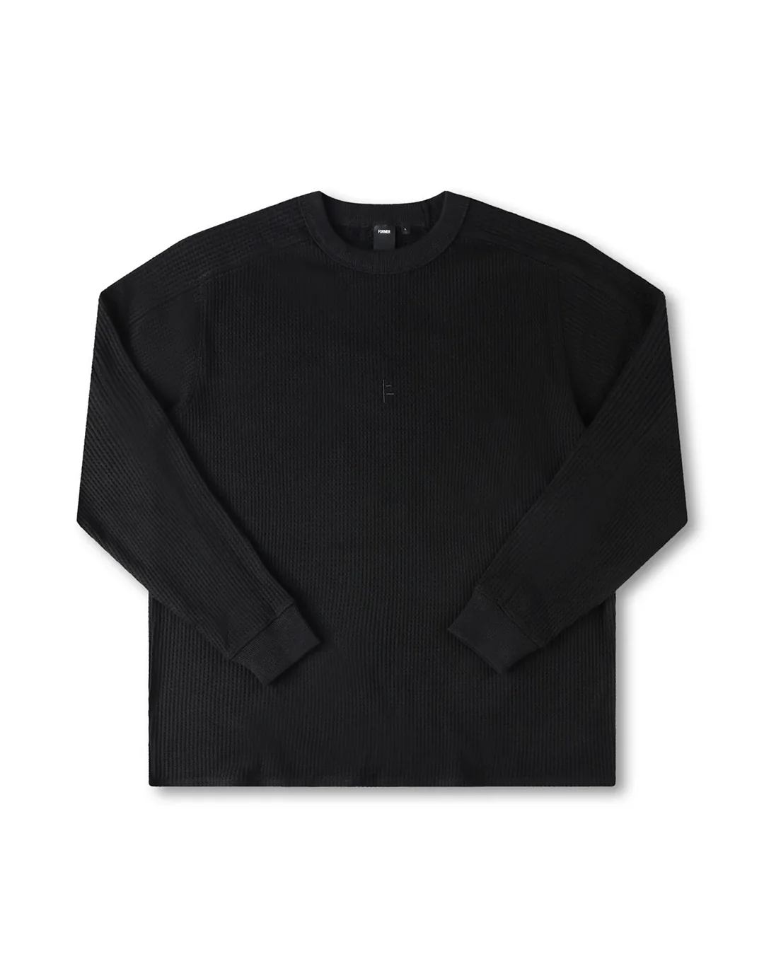 Franchise Waffle Long Sleeve T-Shirt - Black - Image 7