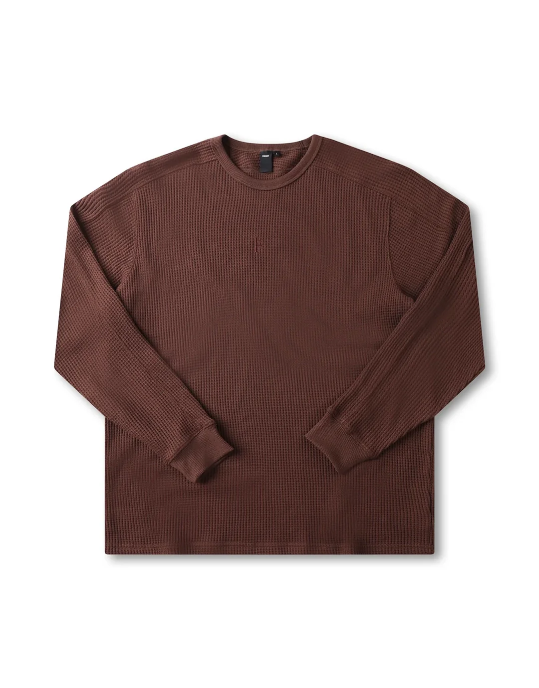 Franchise Waffle Long Sleeve T-Shirt - Chocolate - Image 4