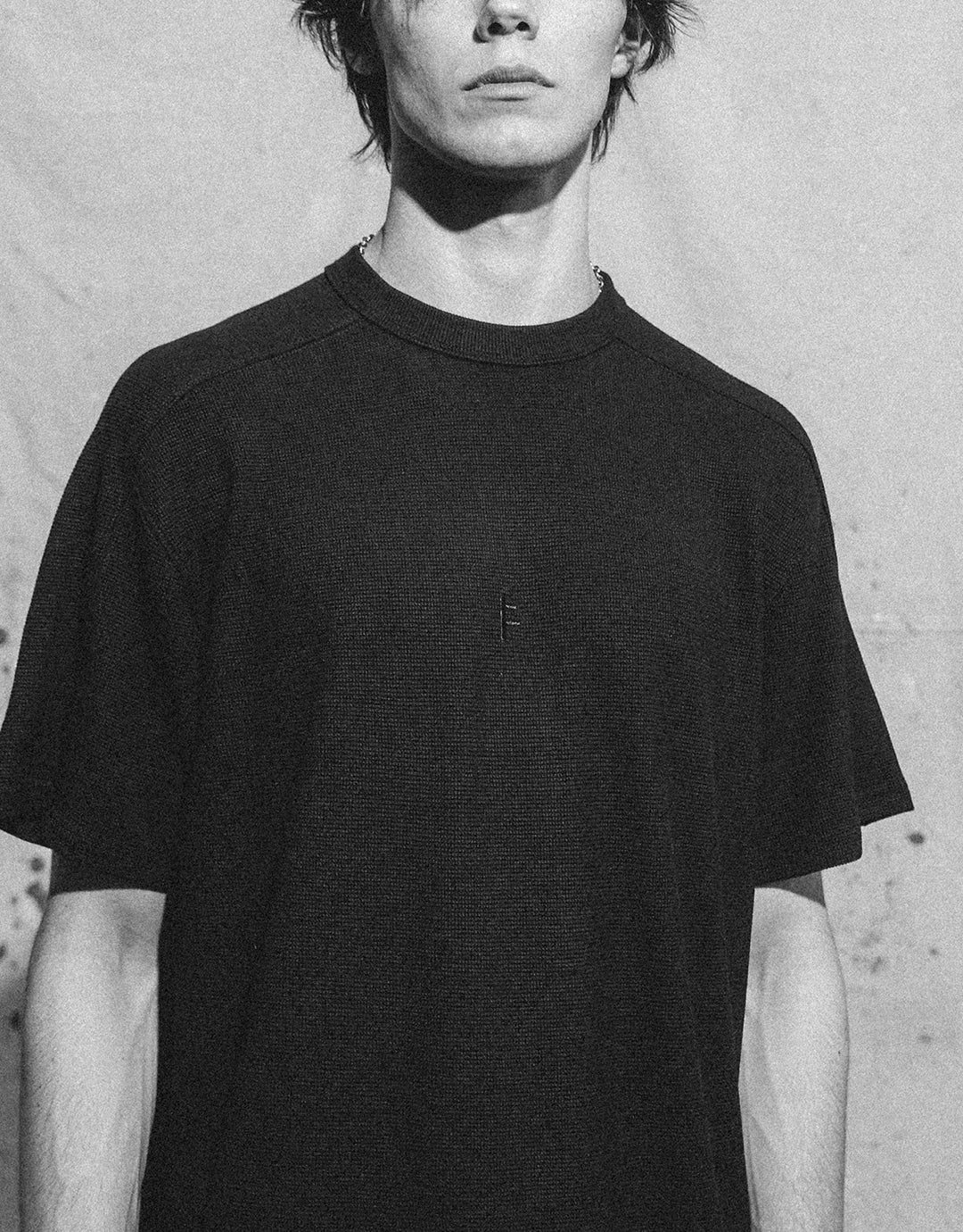 Franchise Waffle Short Sleeve T-Shirt - Black - Image 5