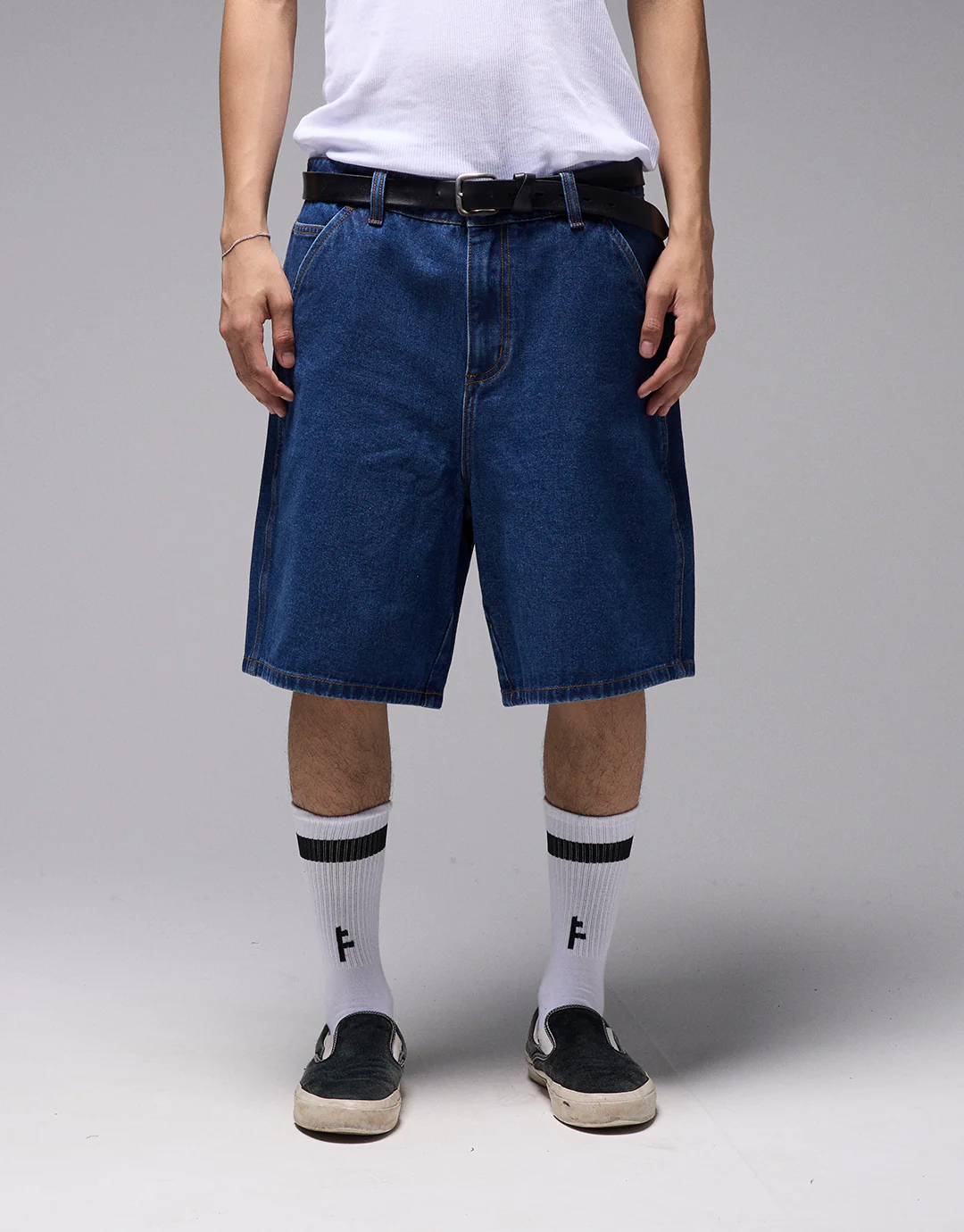 Reynolds Proscription Denim 21" Shorts - Dark Blue - Image 4