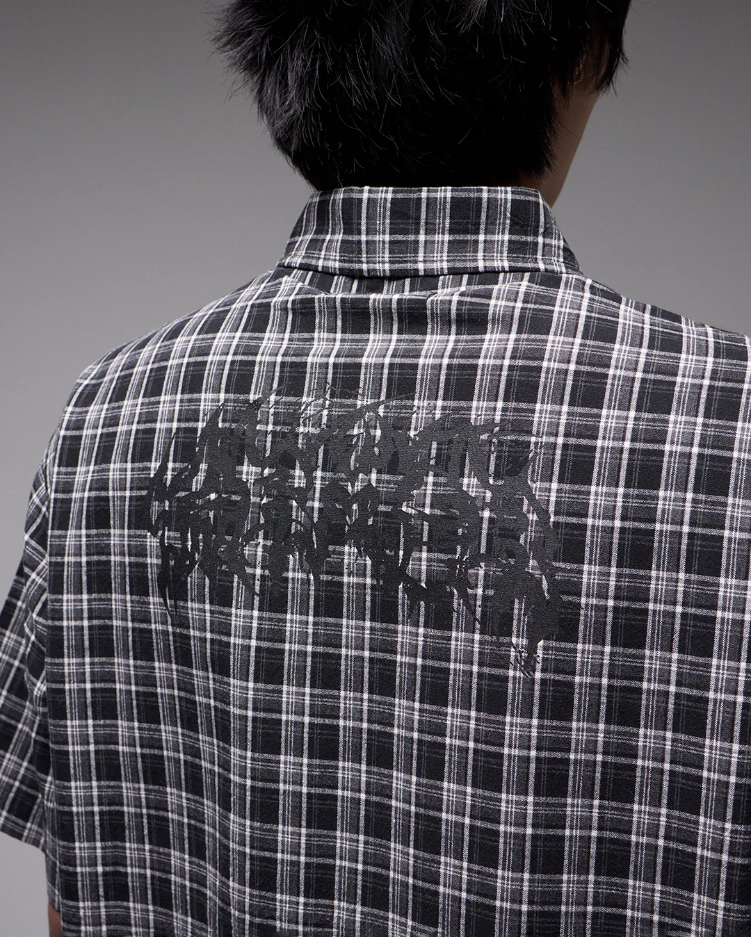 Vivian Praise Check Short Sleeve Shirt - Black - Image 3