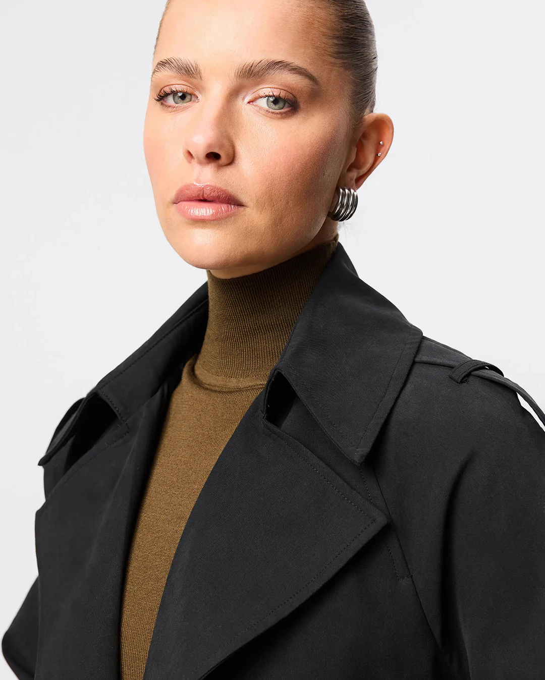 Franklin Trench Coat - Black - Image 2