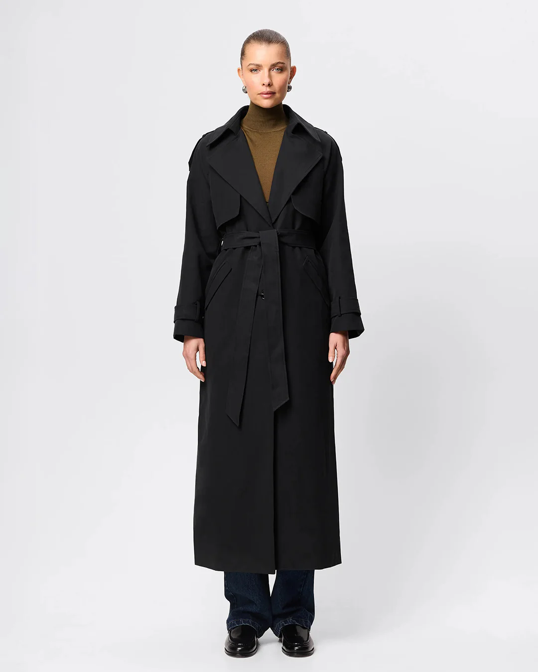 Franklin Trench Coat - Black - Image 5